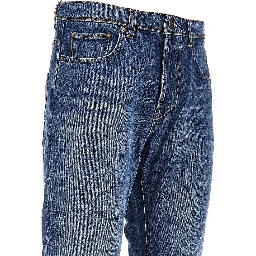 Cotton denim tapered fit jeans