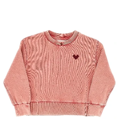 Crewneck cotton sweathsirt with washed effect