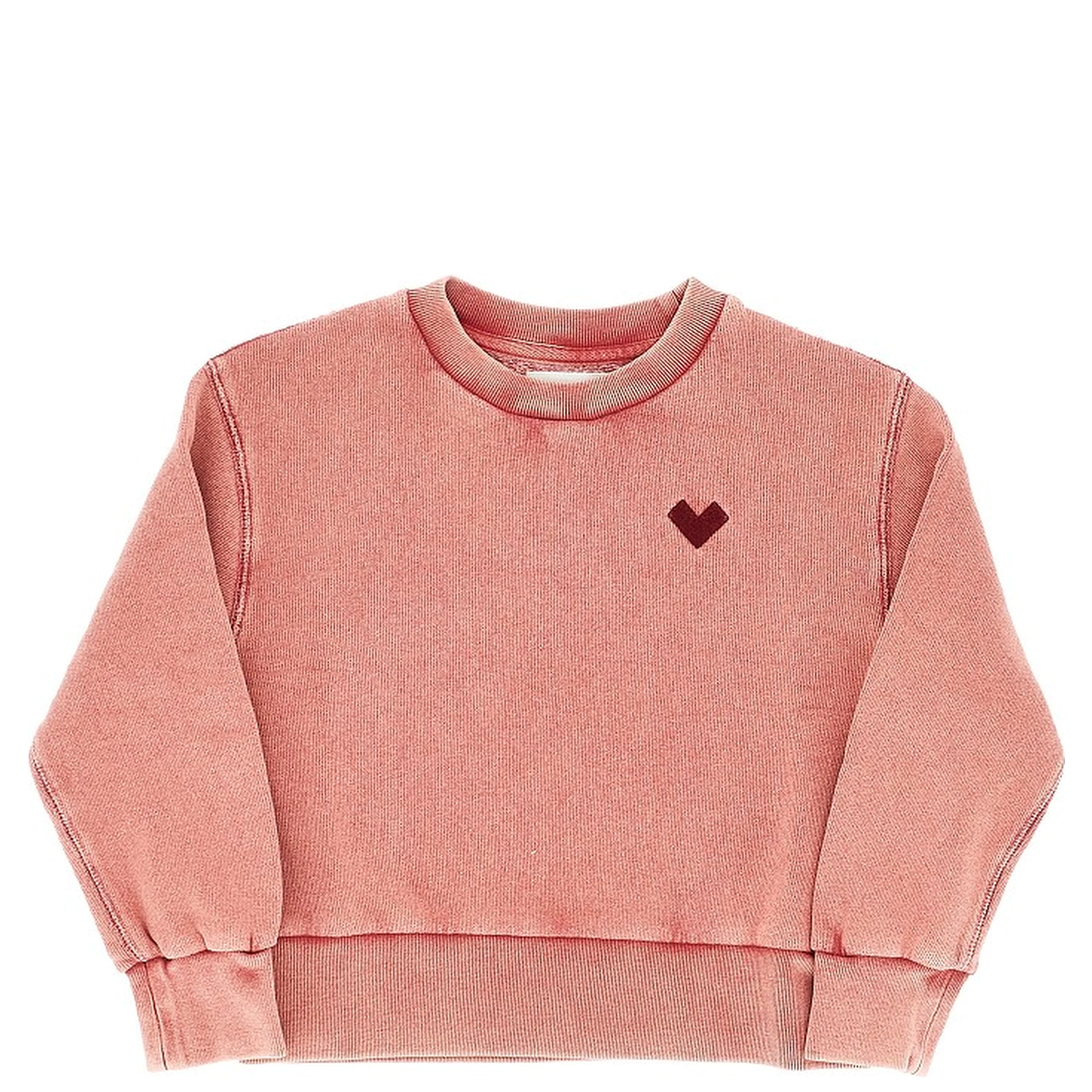 Crewneck cotton sweathsirt with washed effect