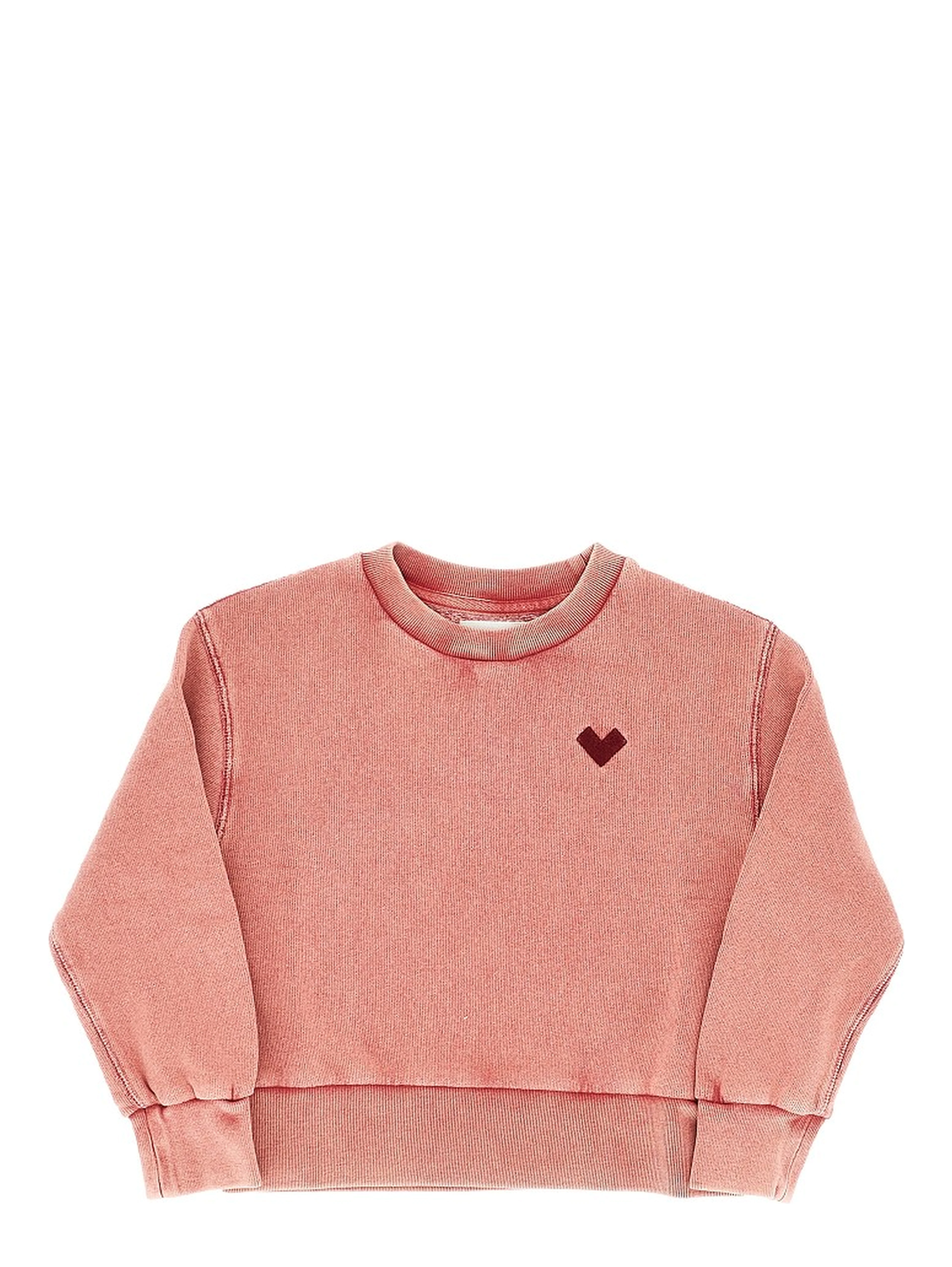 Crewneck cotton sweathsirt with washed effect