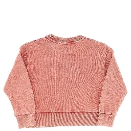 Crewneck cotton sweathsirt with washed effect