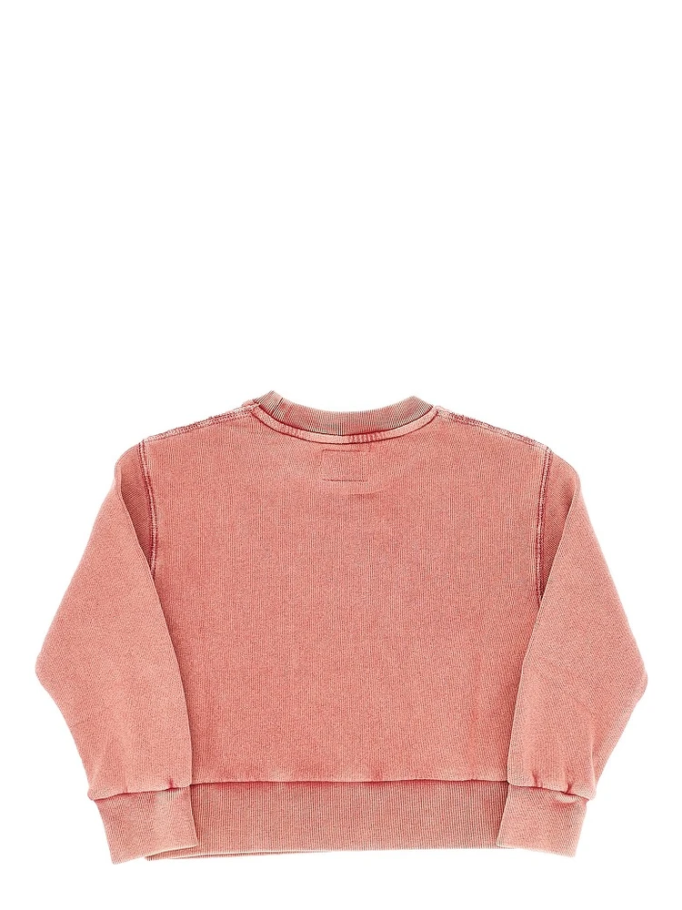 Crewneck cotton sweathsirt with washed effect alternative