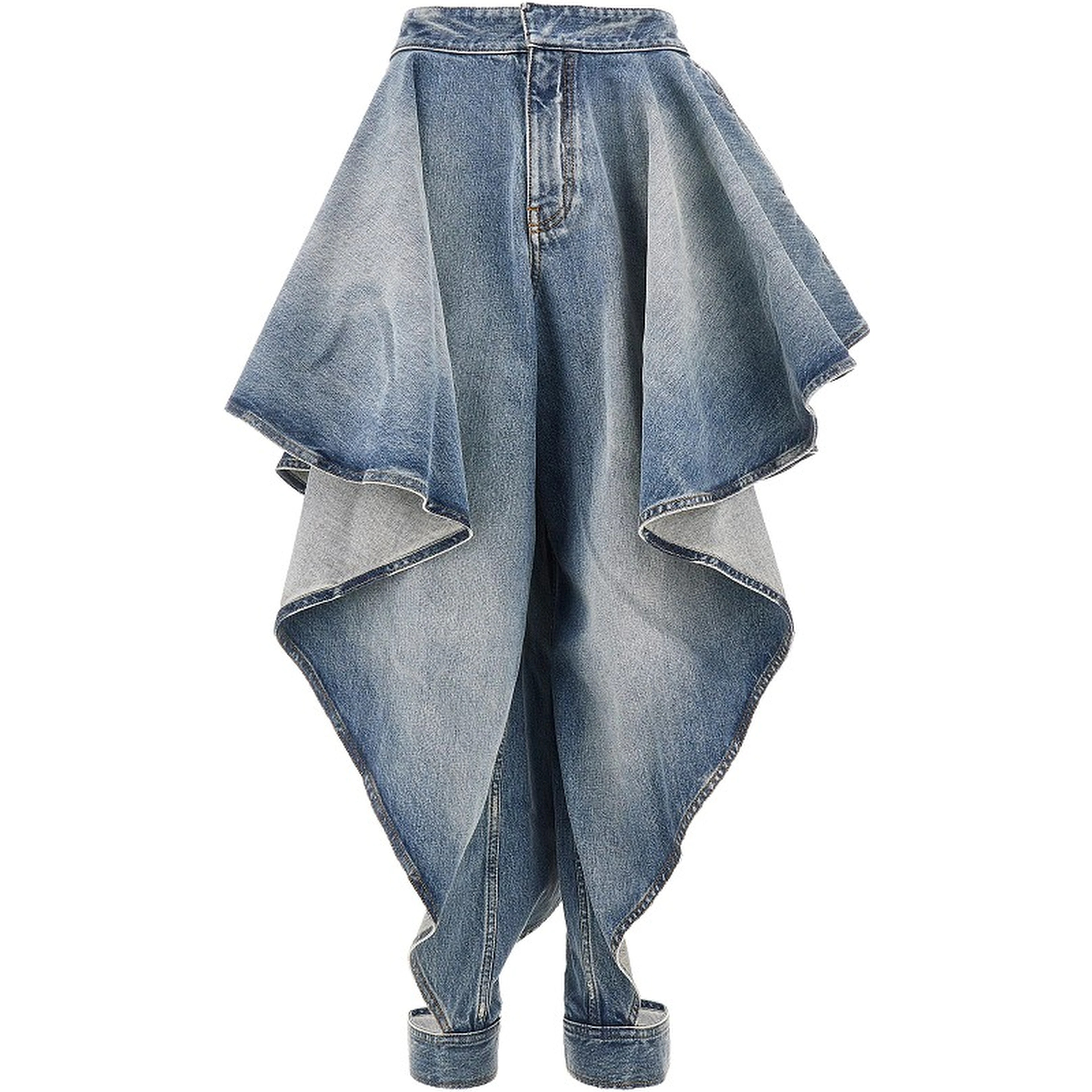 Panelled jeans with cuff