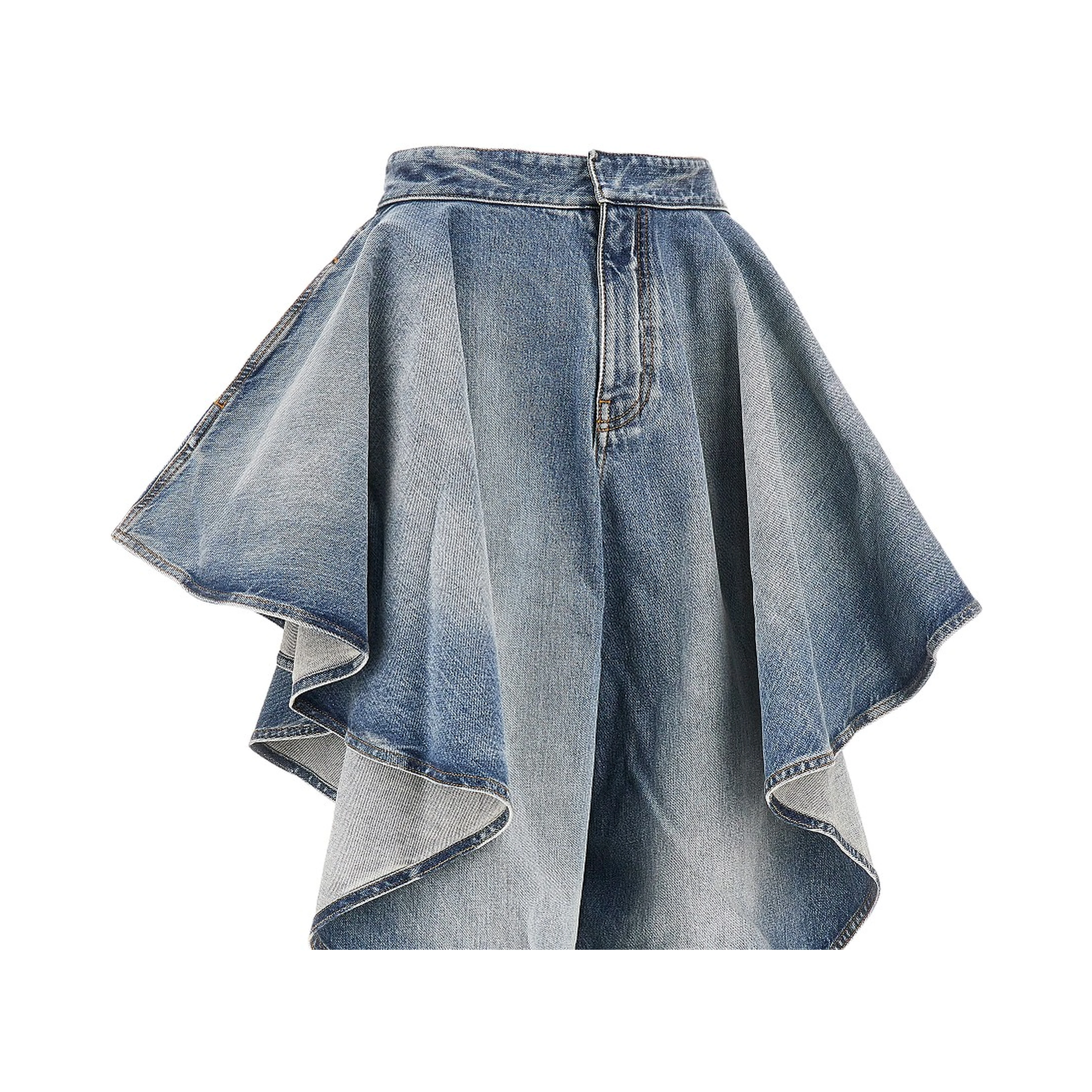 Panelled jeans with cuff