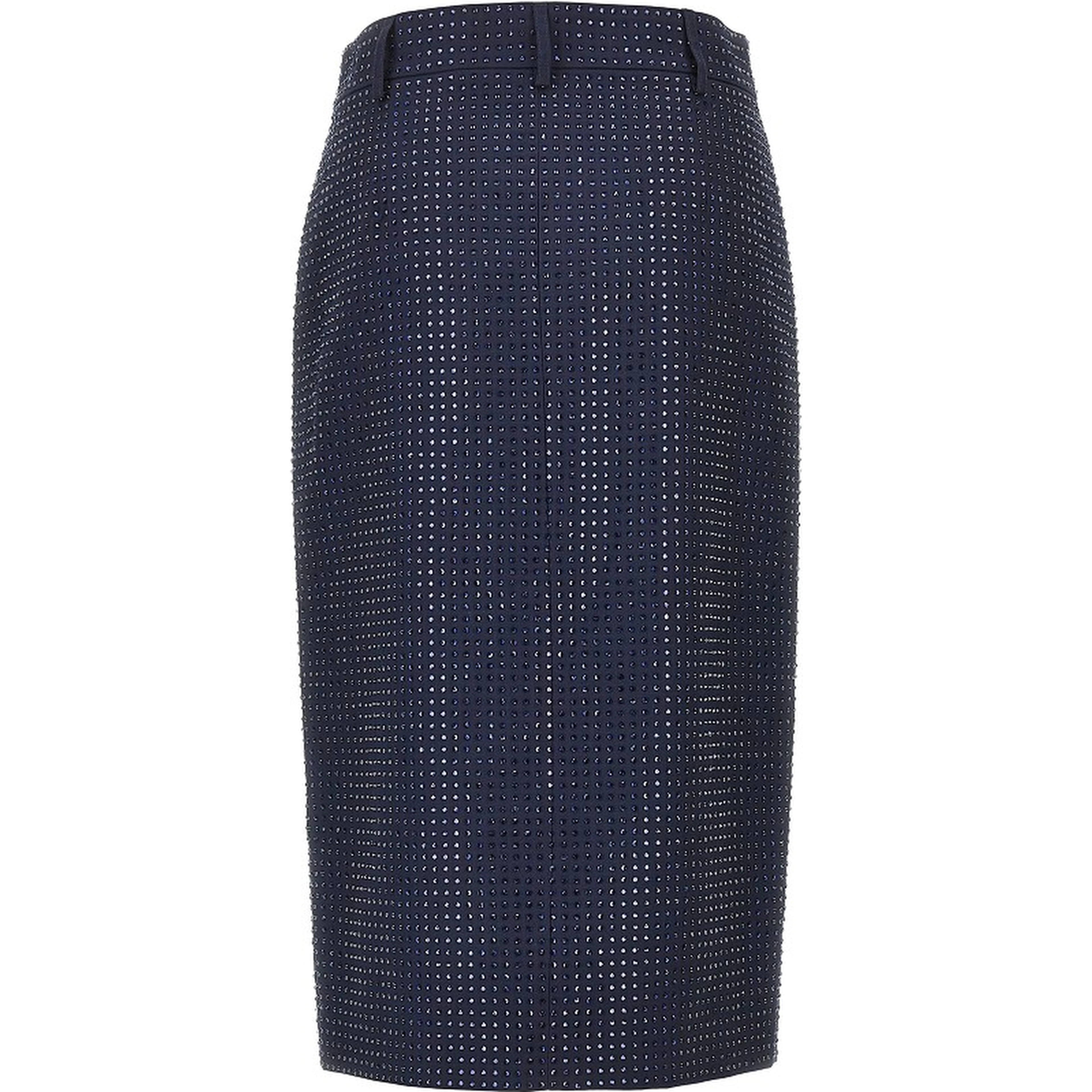 Strass-embellished wrap-over midi skirt