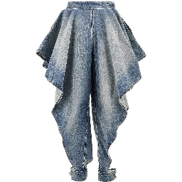 Panelled jeans with cuff