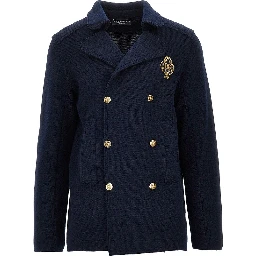 Knitted double-breasted jacket