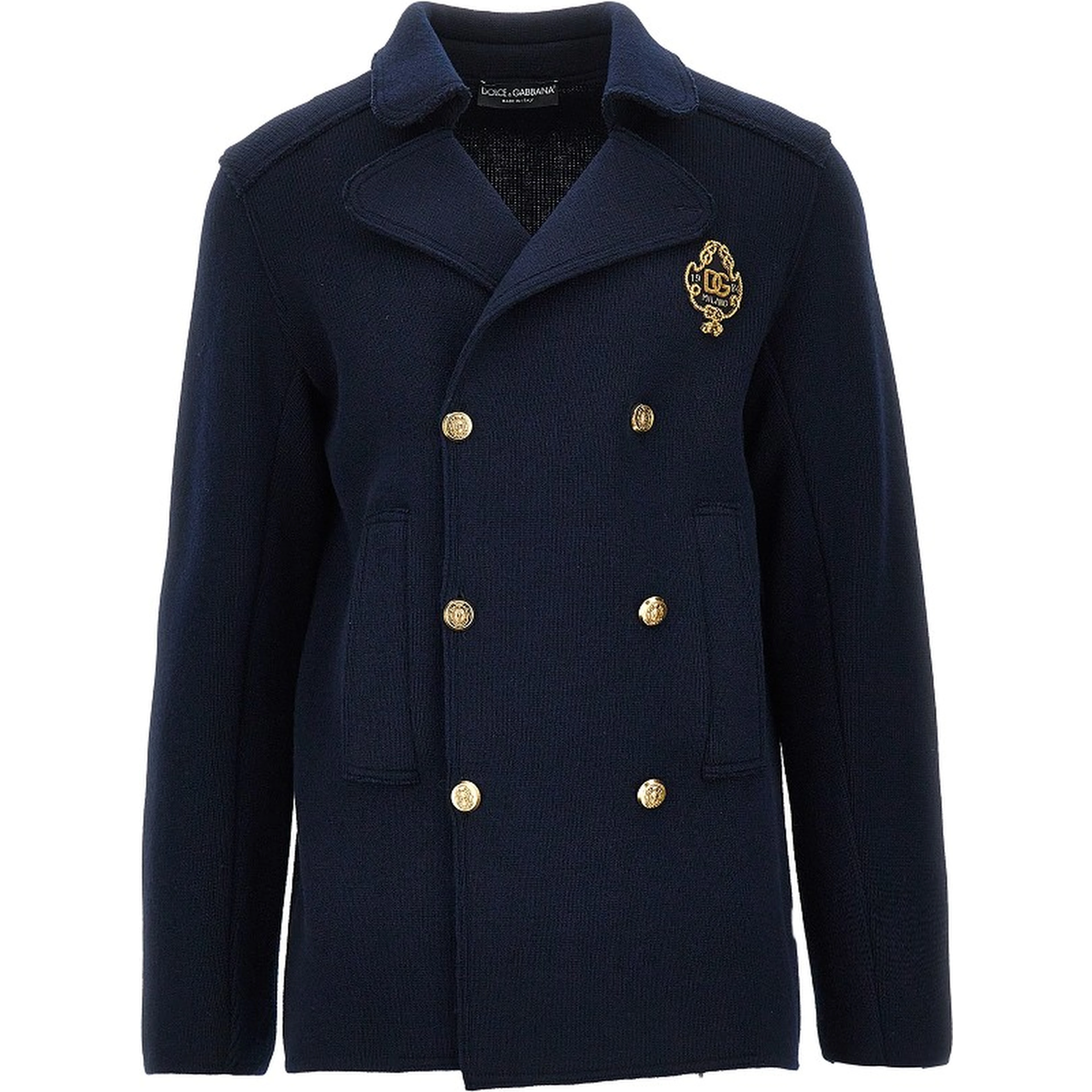 Knitted double-breasted jacket