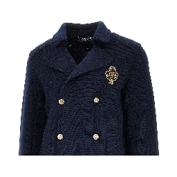 Knitted double-breasted jacket