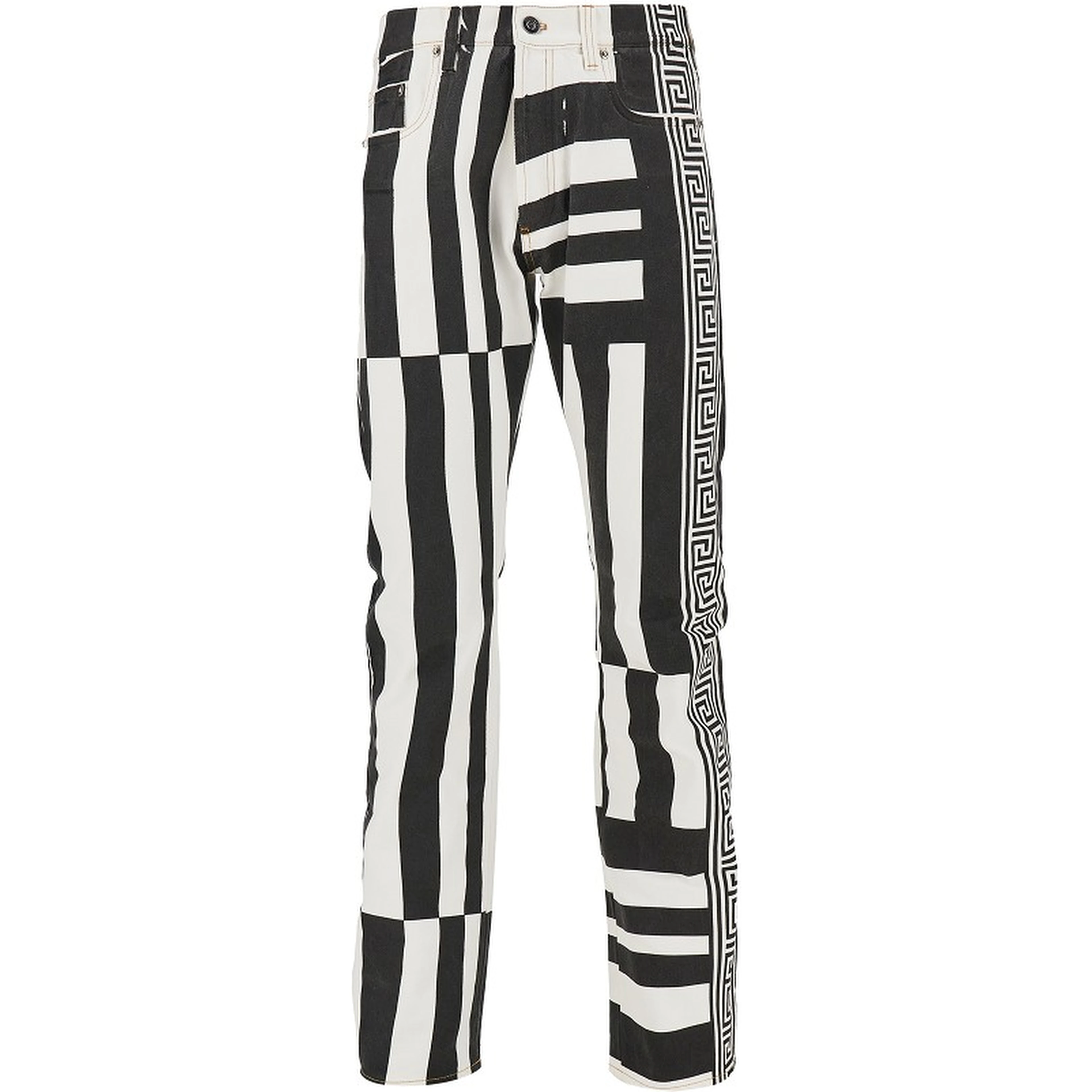 Denim jeans with Sylvester print