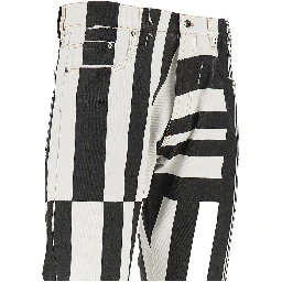 Denim jeans with Sylvester print