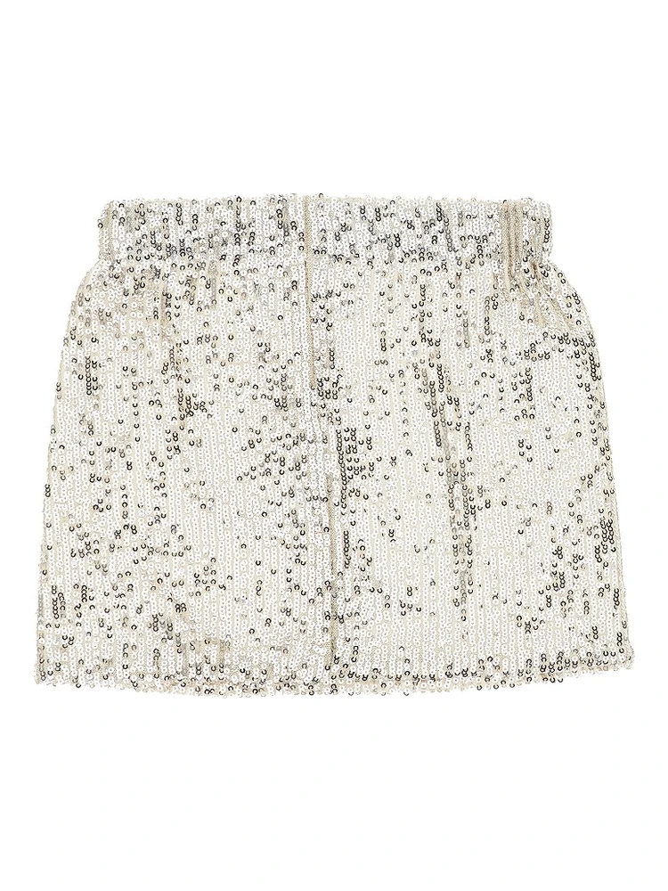 Sequinned mini skirt