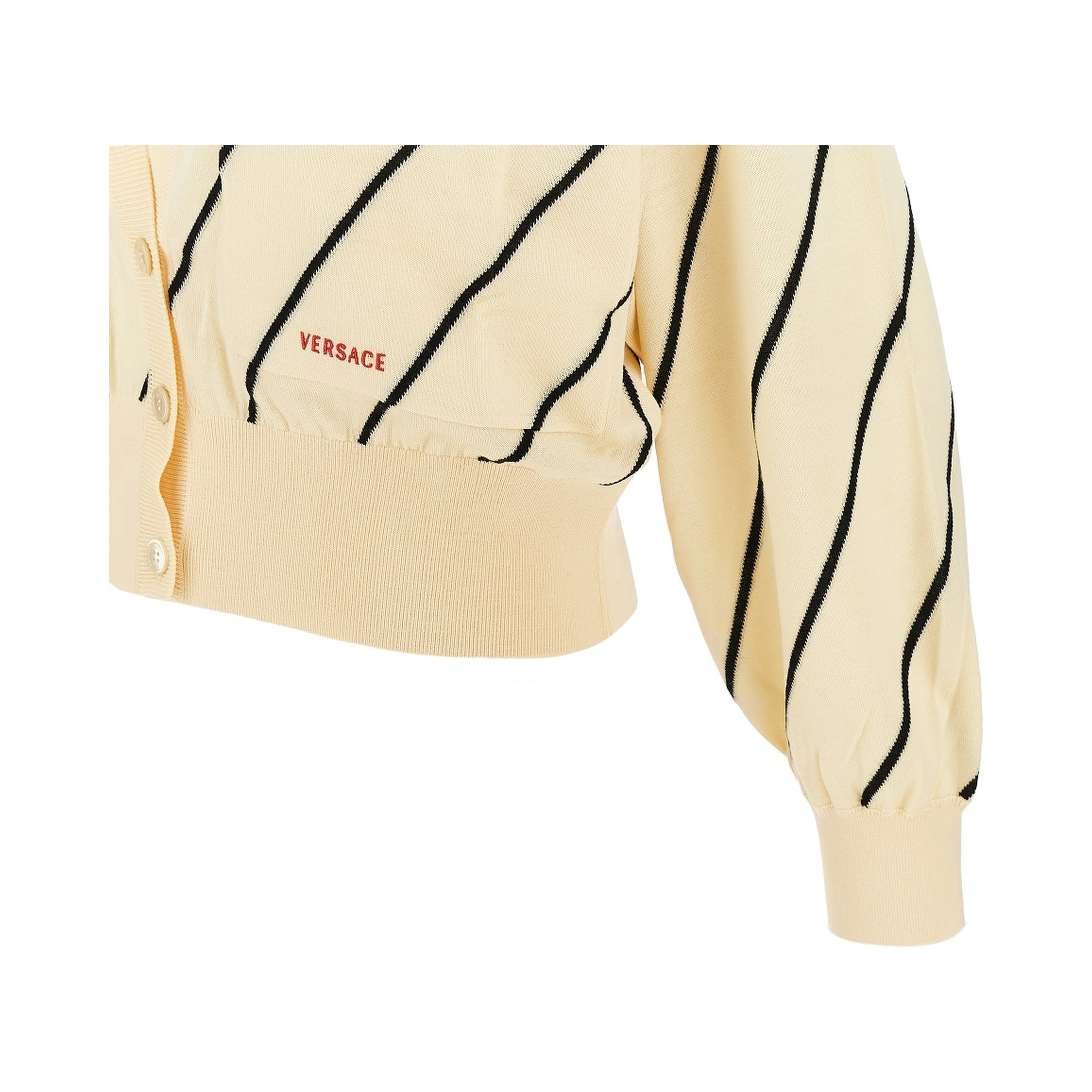 Knitted cardigan with logo embroidery