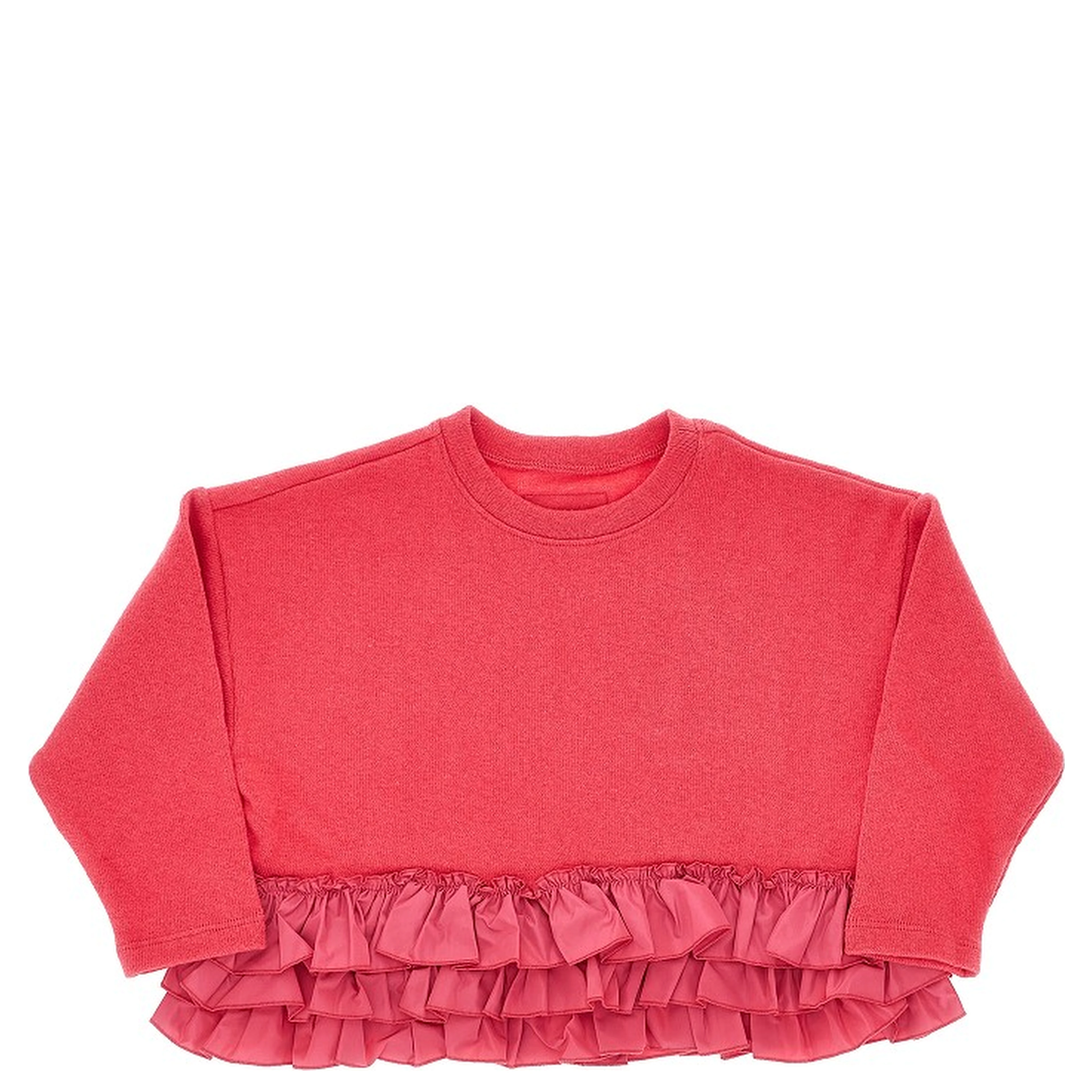 Ruffled cotton-blend sweater