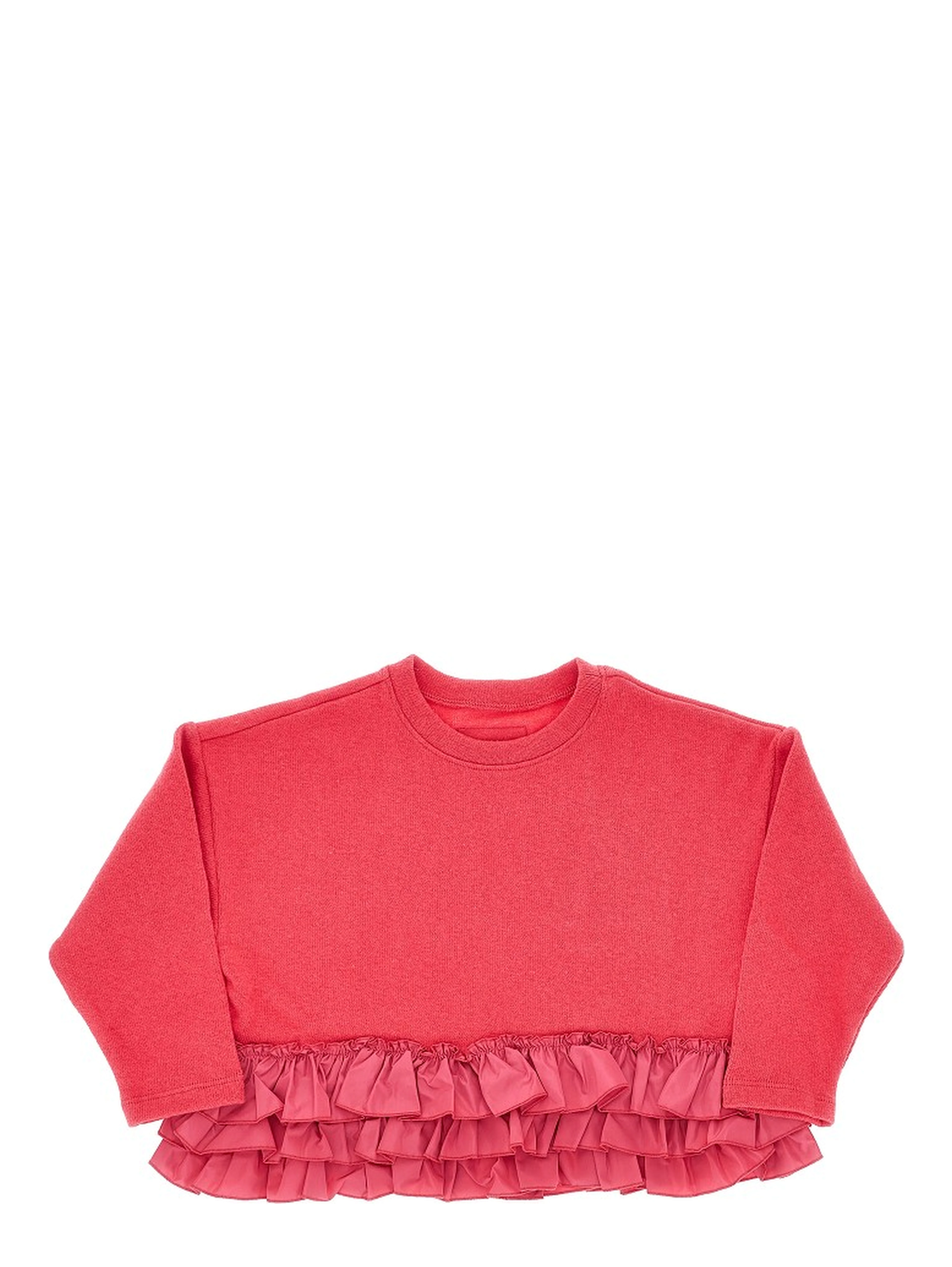 Ruffled cotton-blend sweater