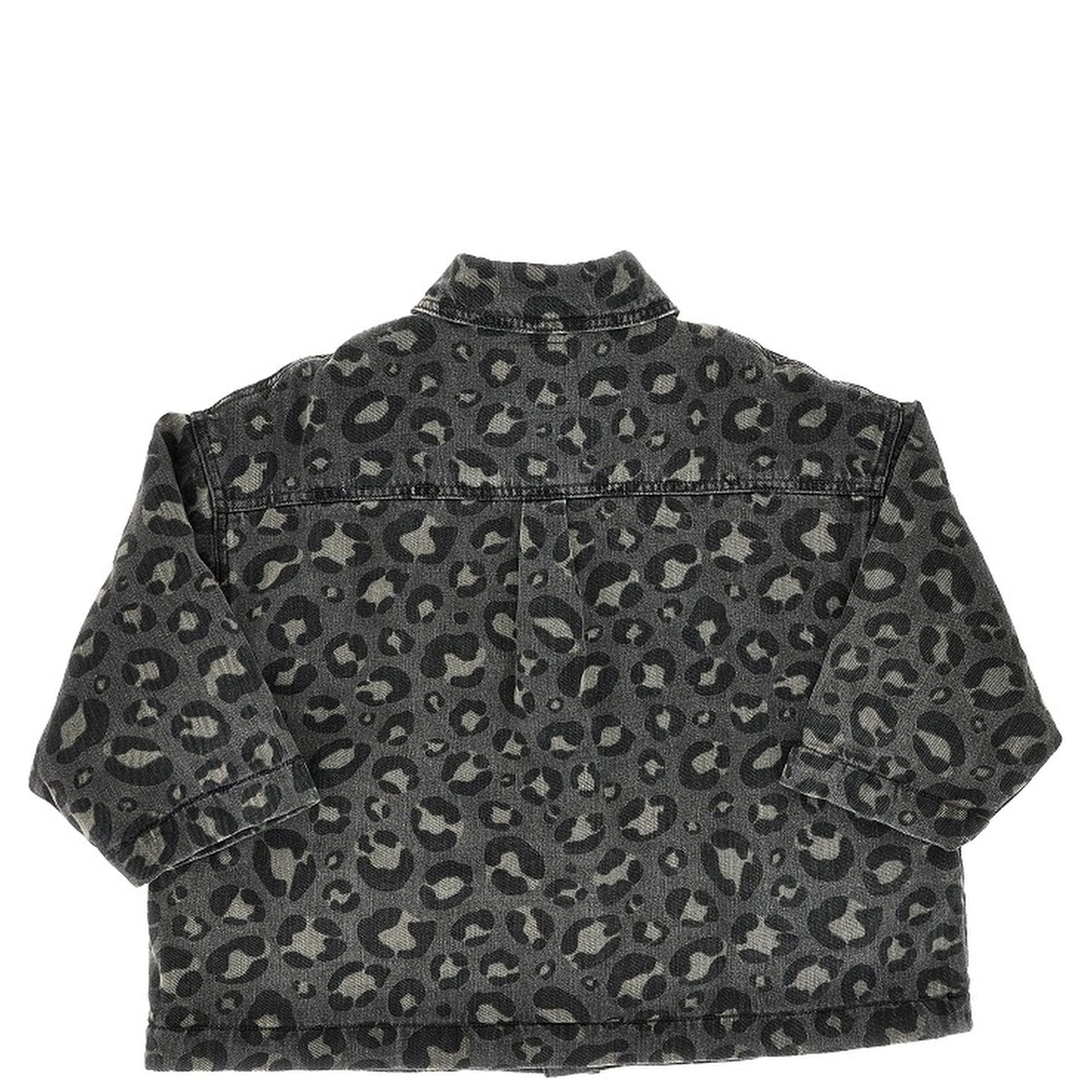 Quilted denim jacket with print