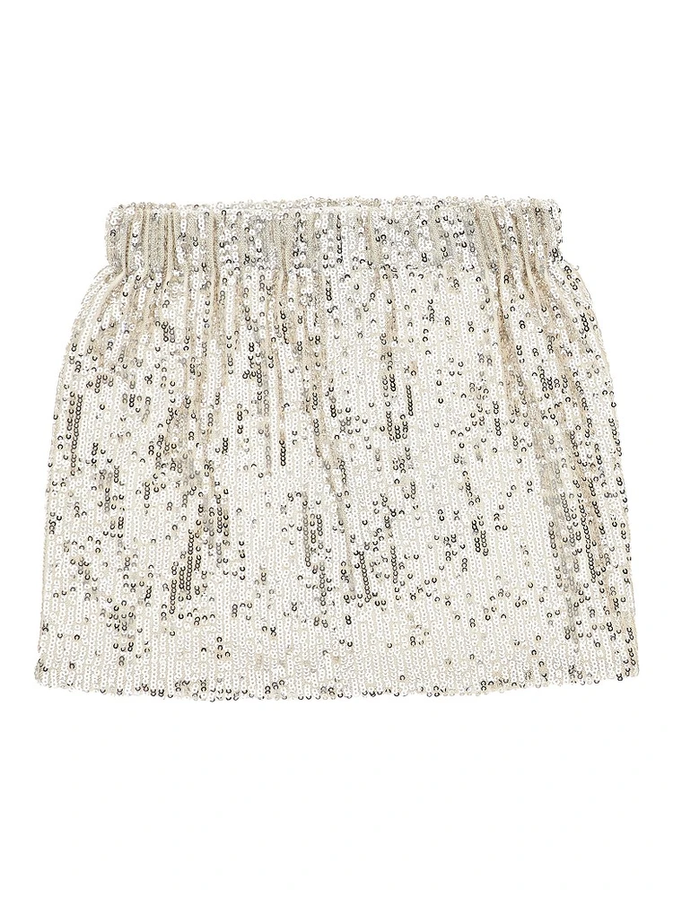 Sequinned mini skirt alternative