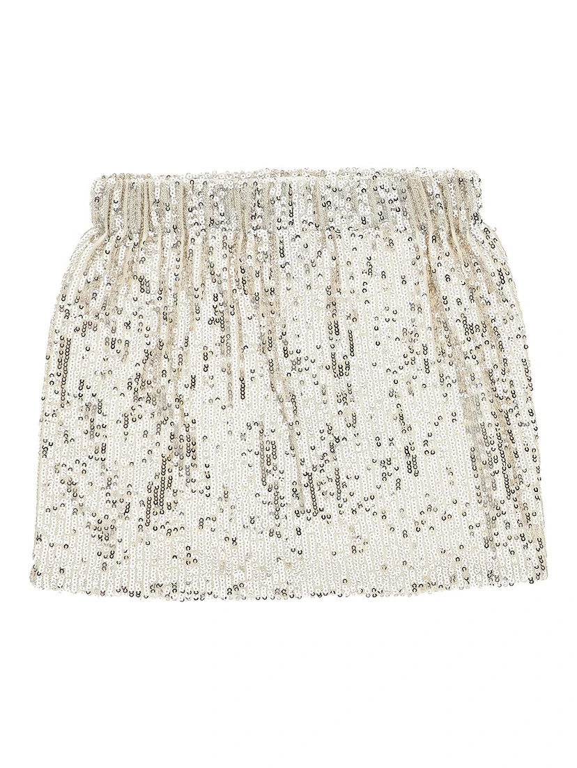 Sequinned mini skirt
