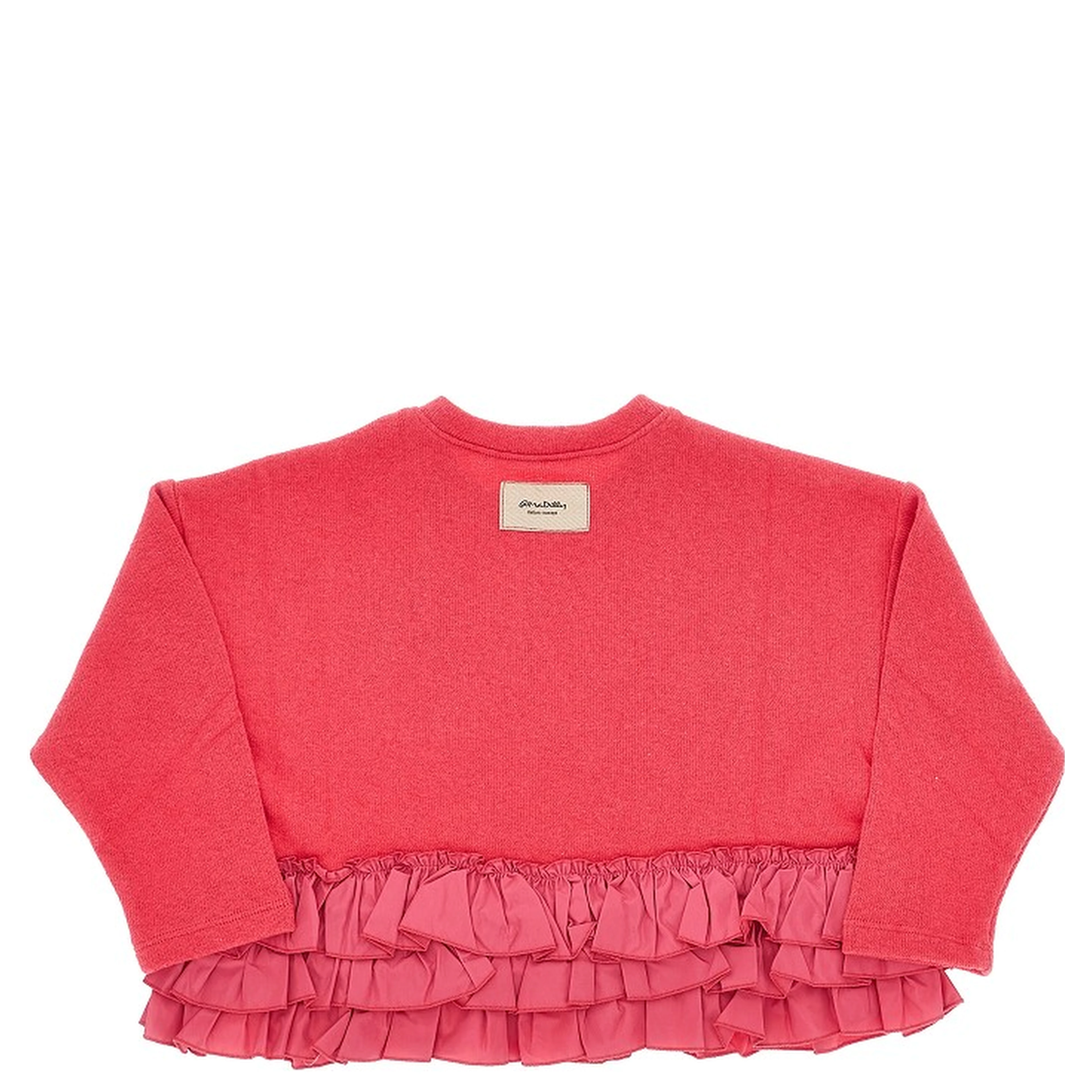 Ruffled cotton-blend sweater