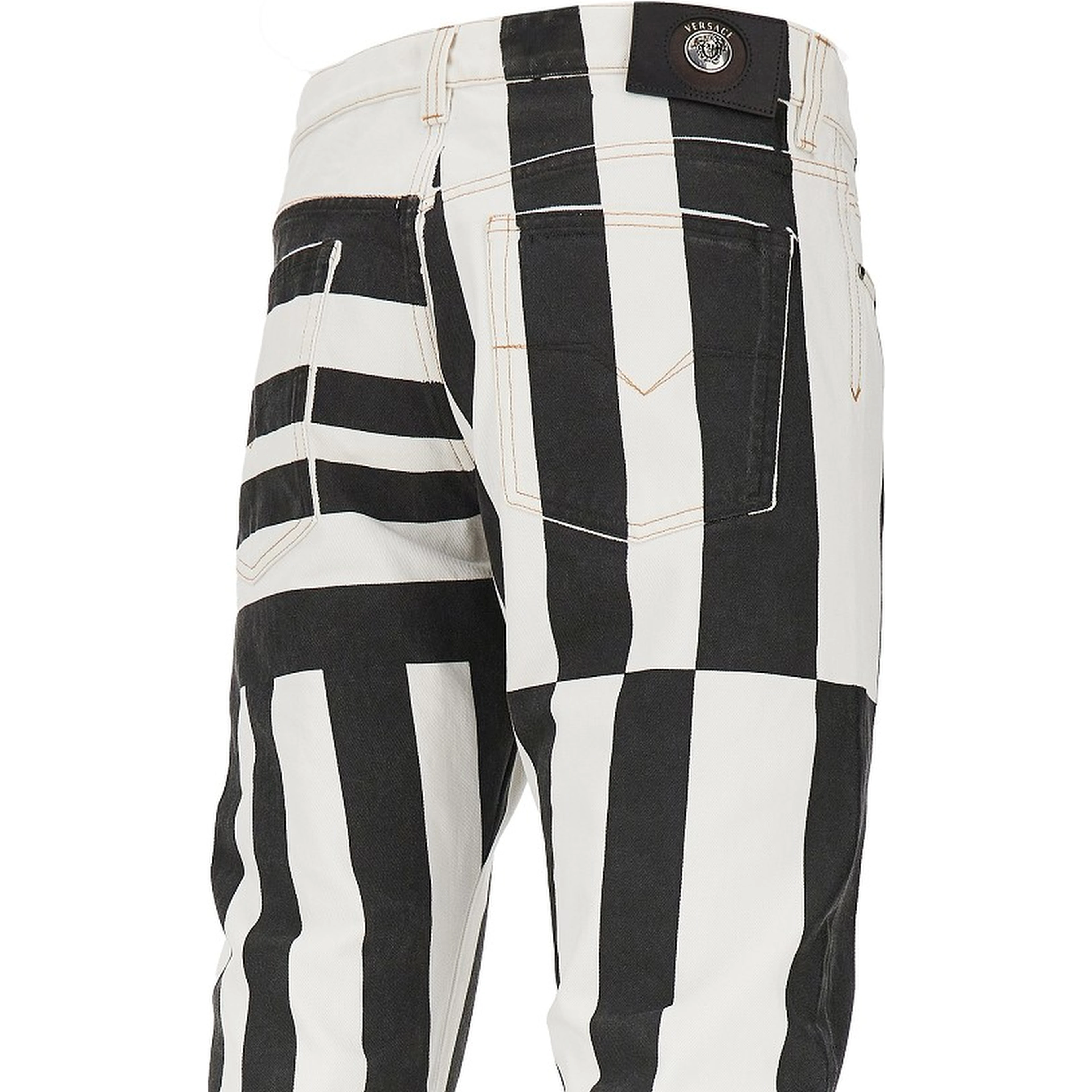 Denim jeans with Sylvester print