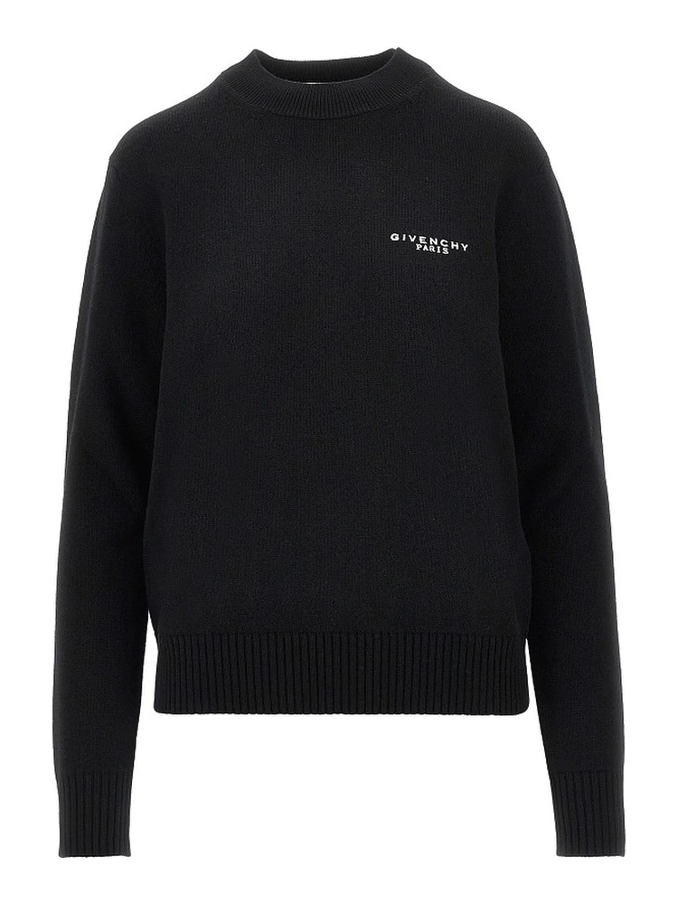 Cashmere and wool sweater with embroidery