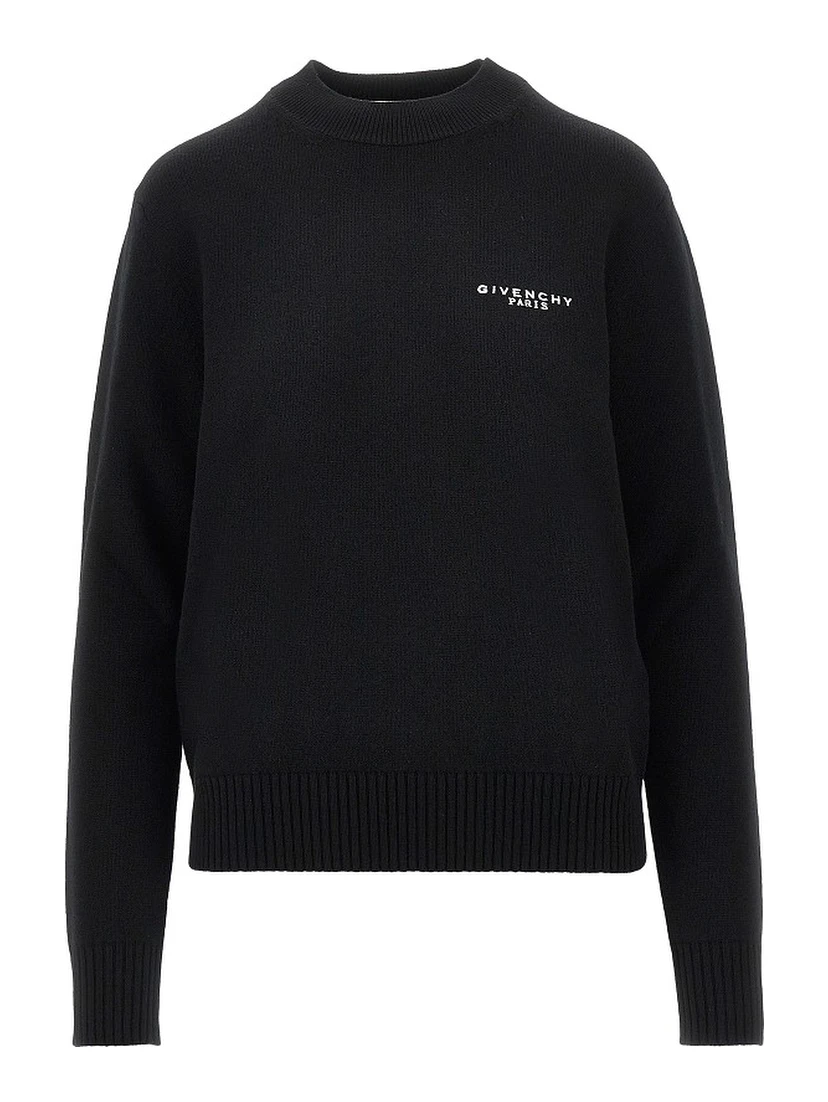 Cashmere and wool sweater with embroidery