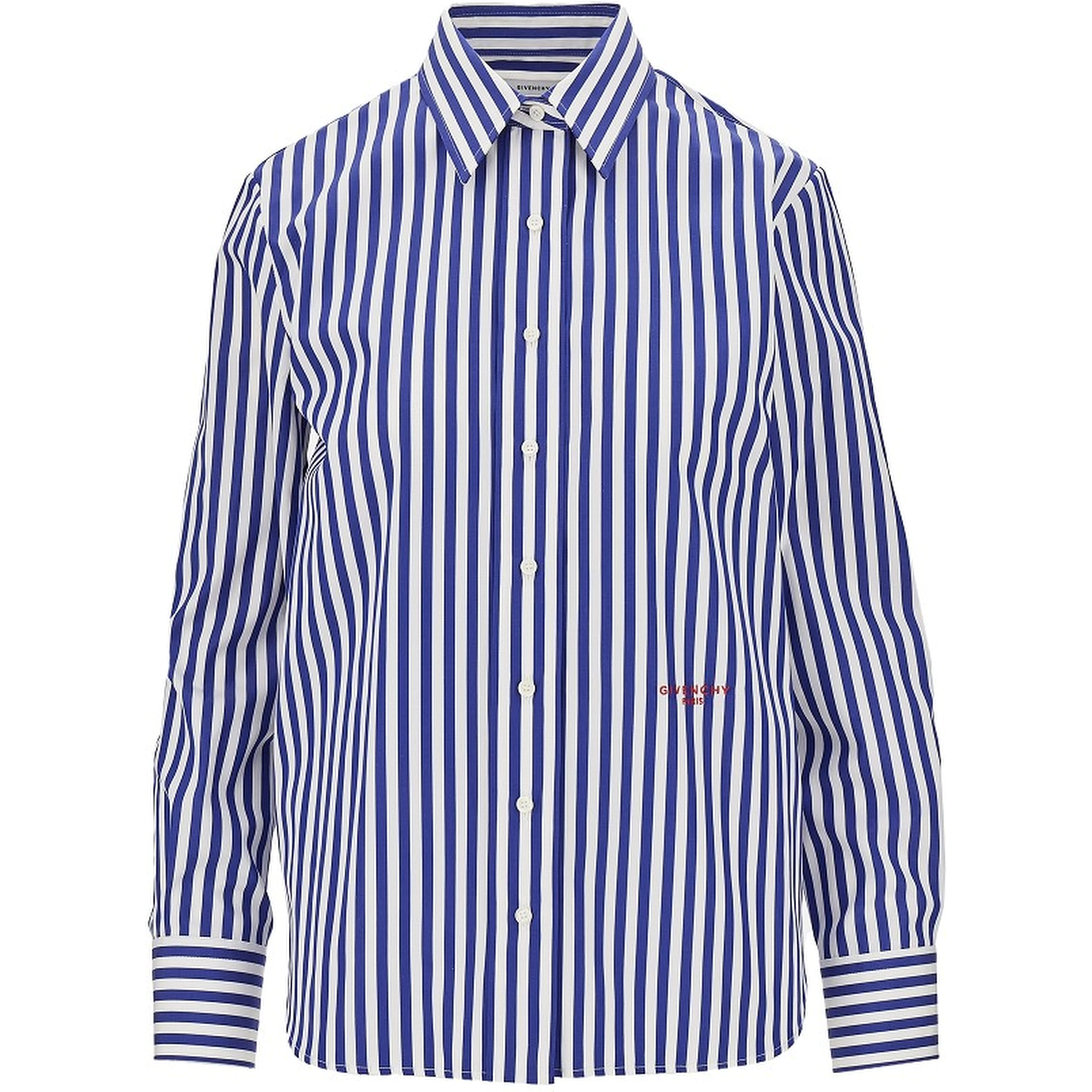 Striped cotton poplin shirt