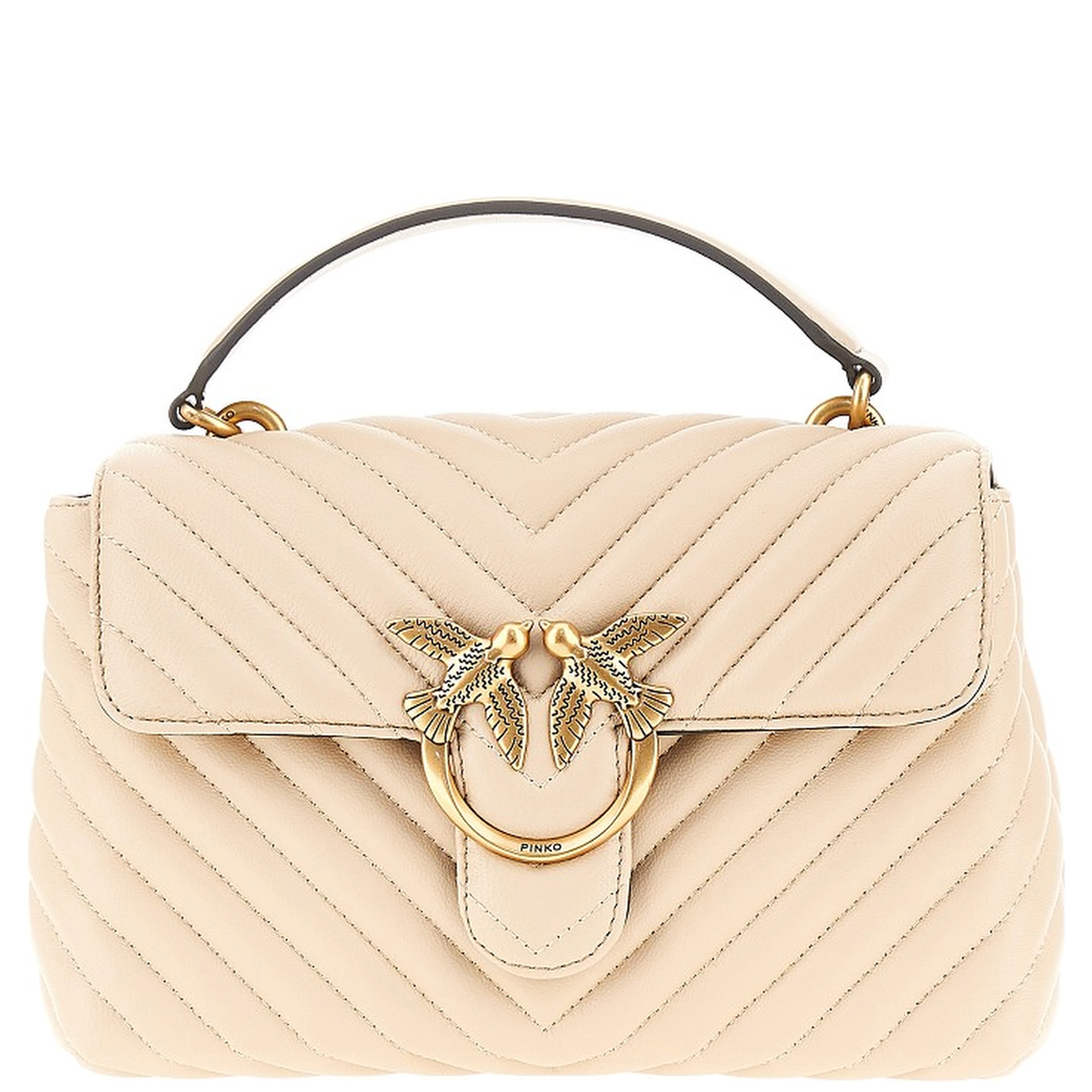 Chevron nappa leather mini Love Lady Puff bag