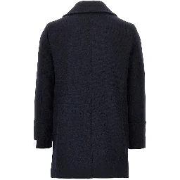 Wool-blend double-breasted peacoat