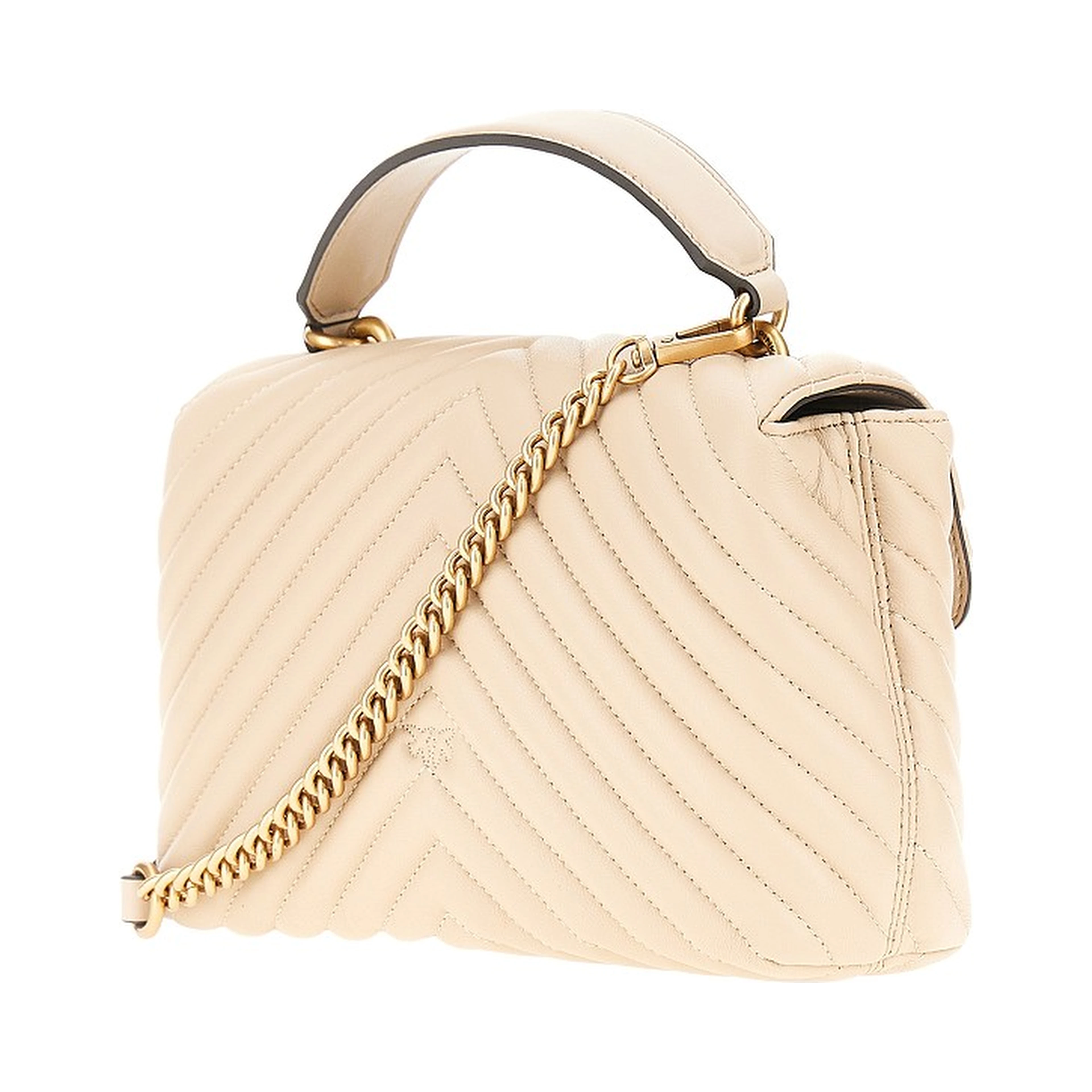 Chevron nappa leather mini Love Lady Puff bag