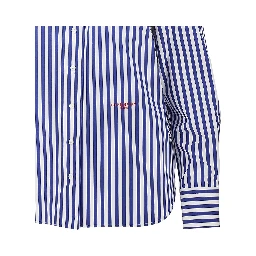 Striped cotton poplin shirt