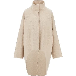 Cashmere asymmetrical coat