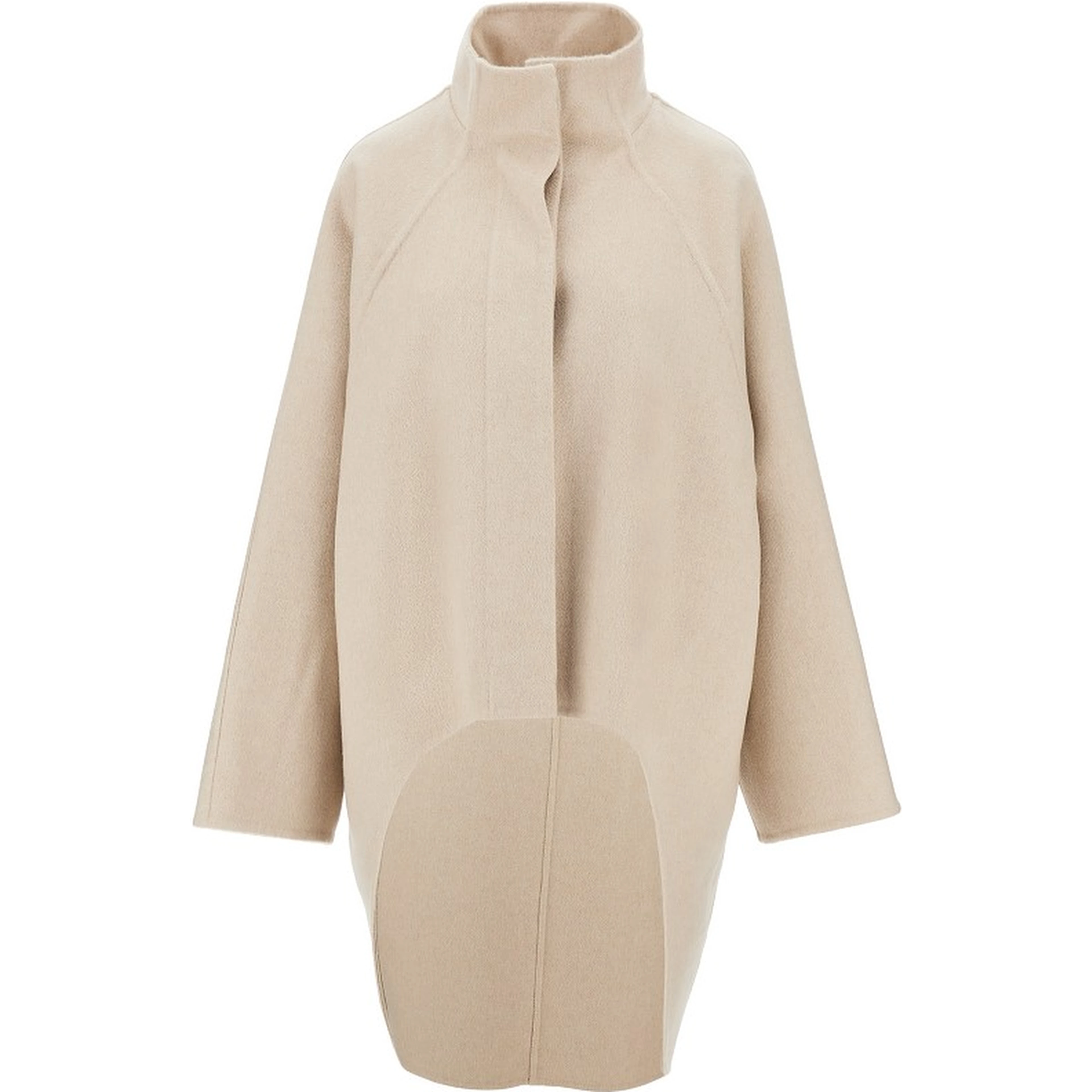 Cashmere asymmetrical coat