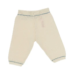 Logo embroidery knitted pants