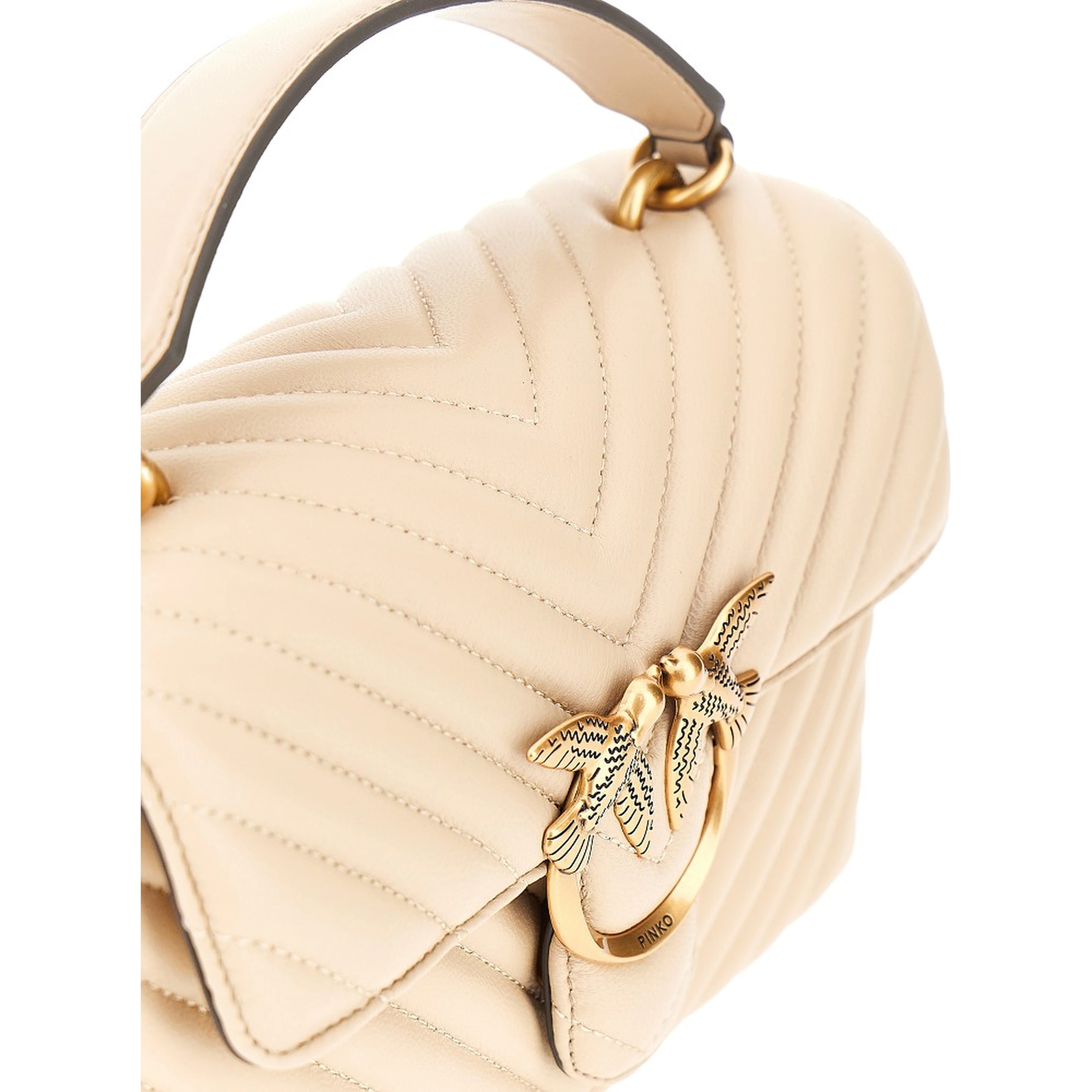 Chevron nappa leather mini Love Lady Puff bag