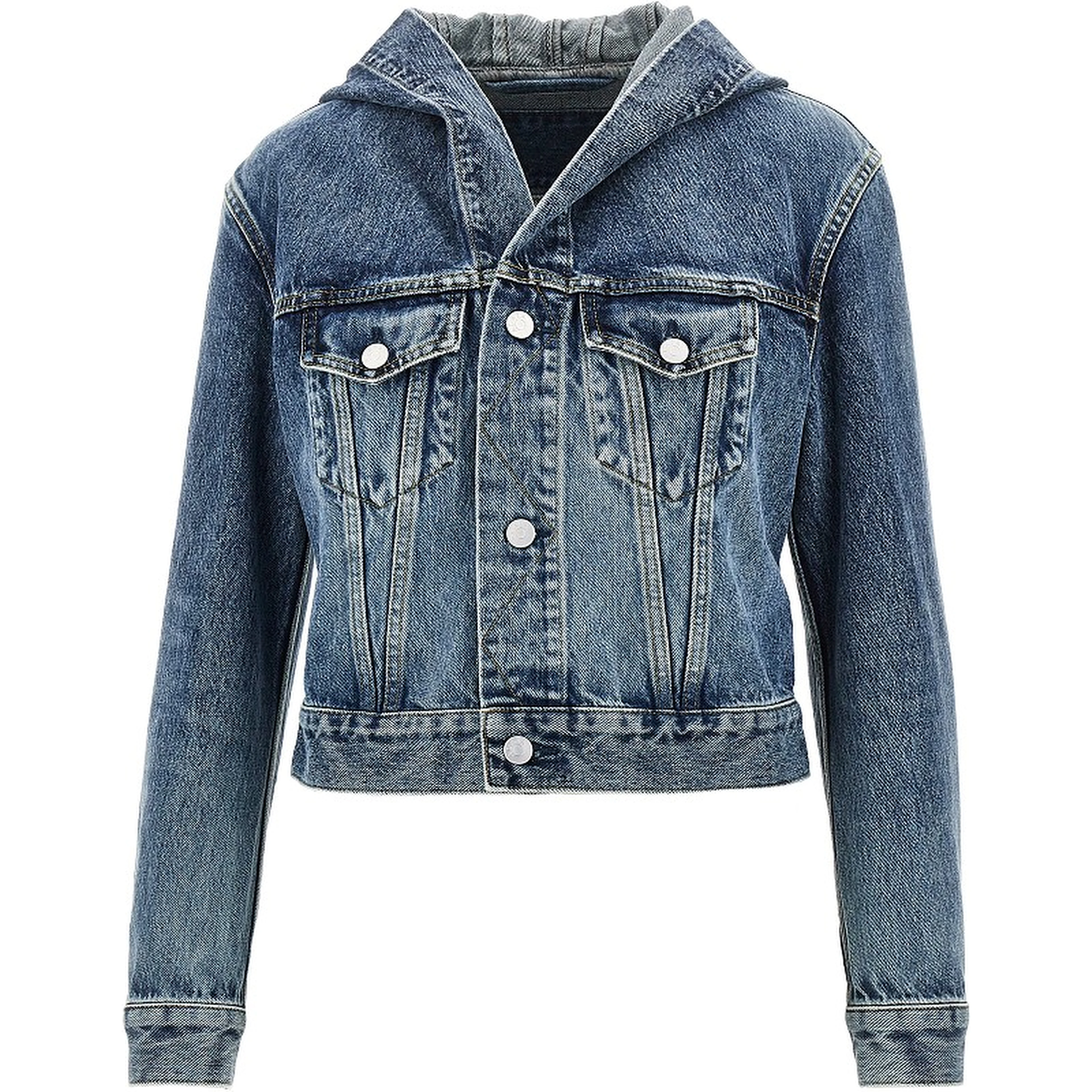 Hooded denim jacket