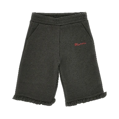 Cotton pants with logo print