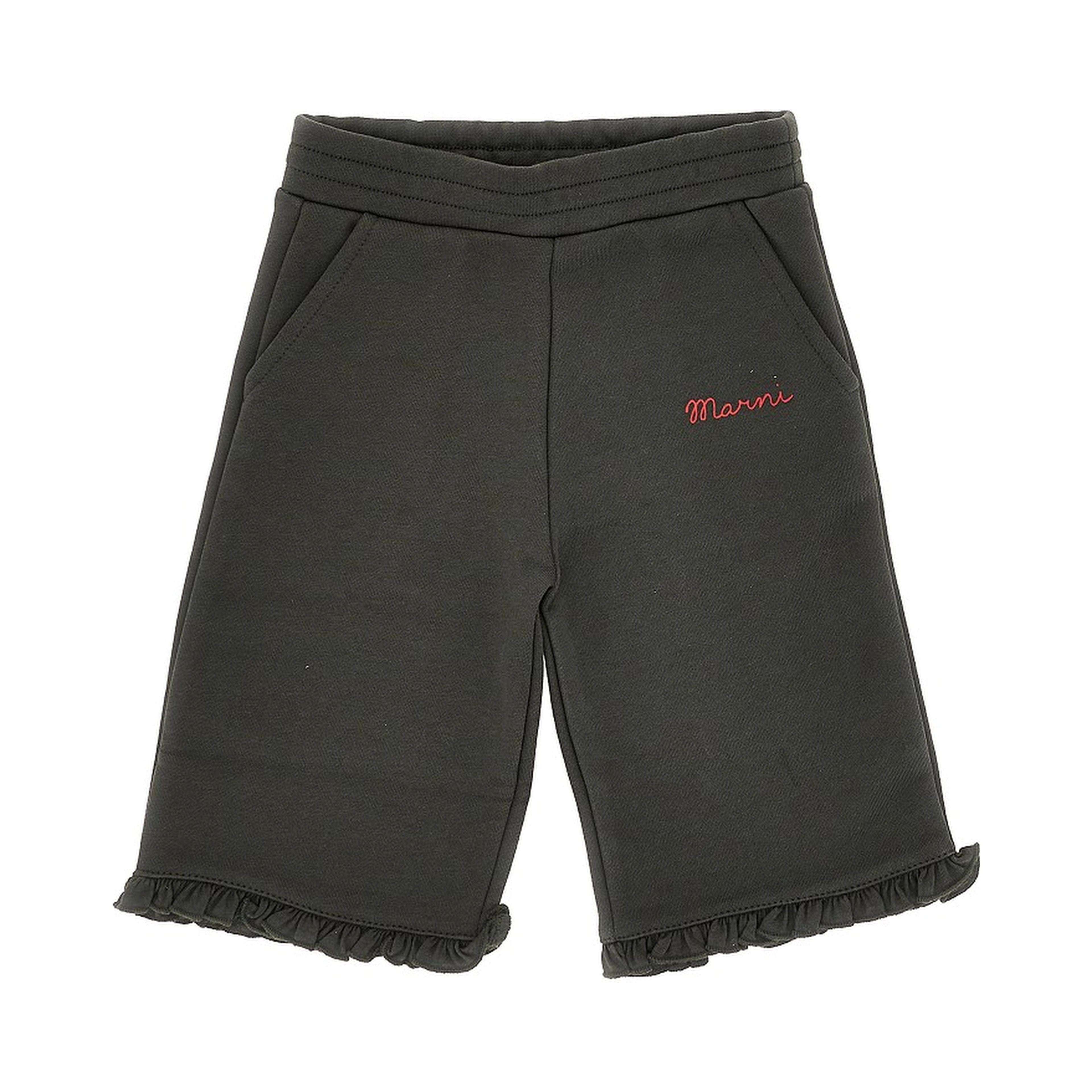 Cotton pants with logo print