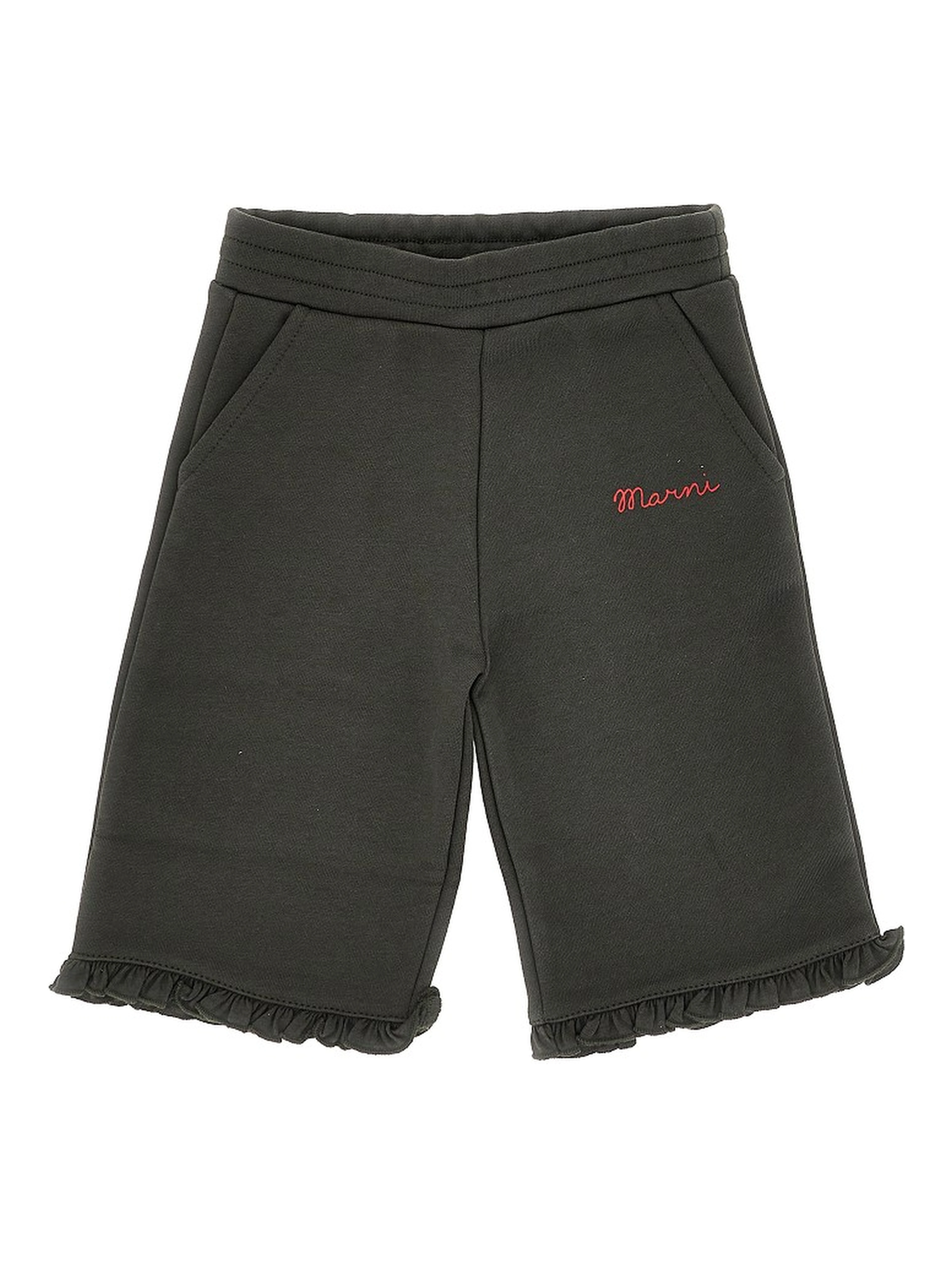 Cotton pants with logo print