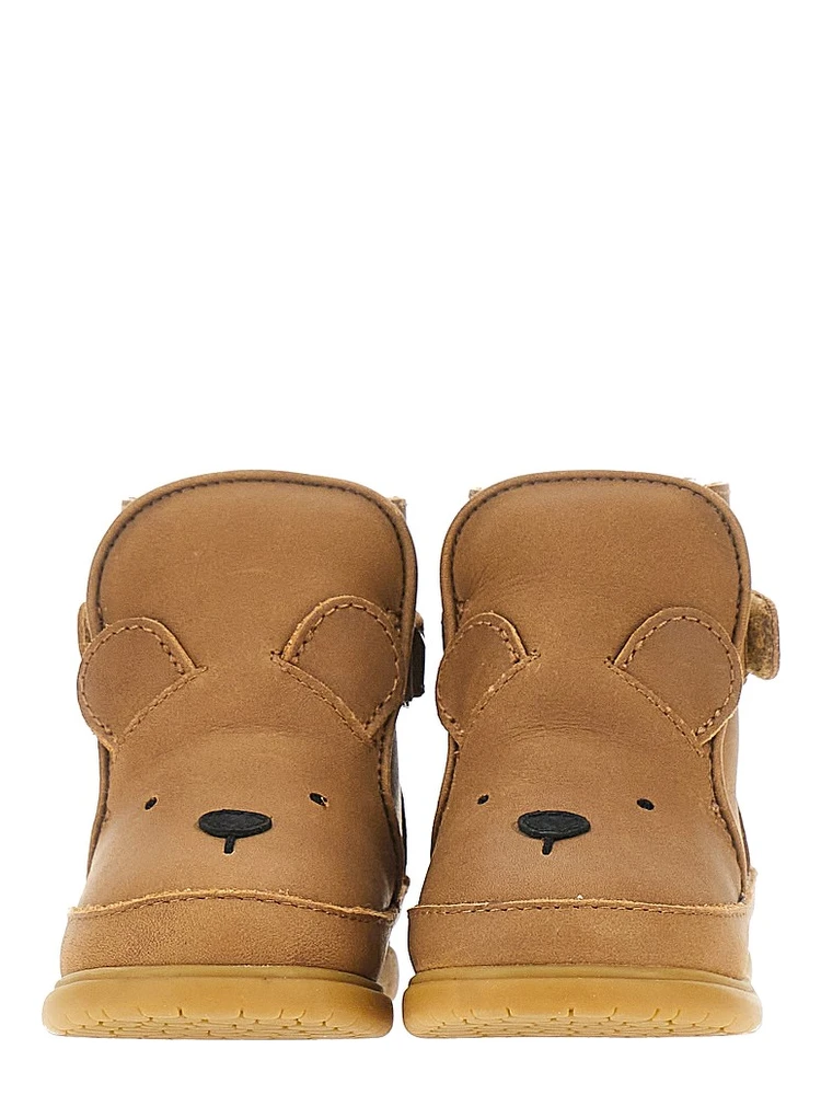 'Bear' leather baby boots