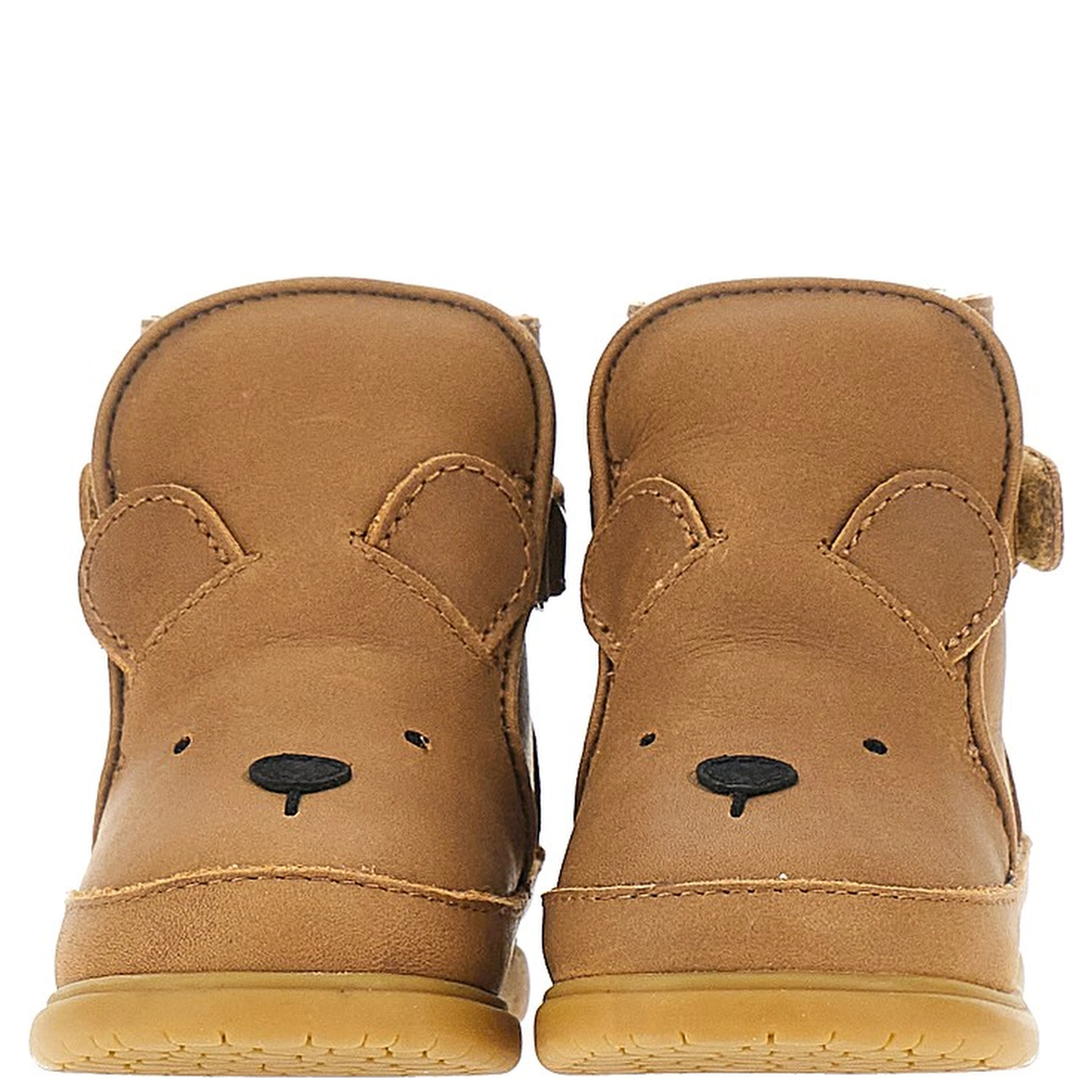 'Bear' leather baby boots