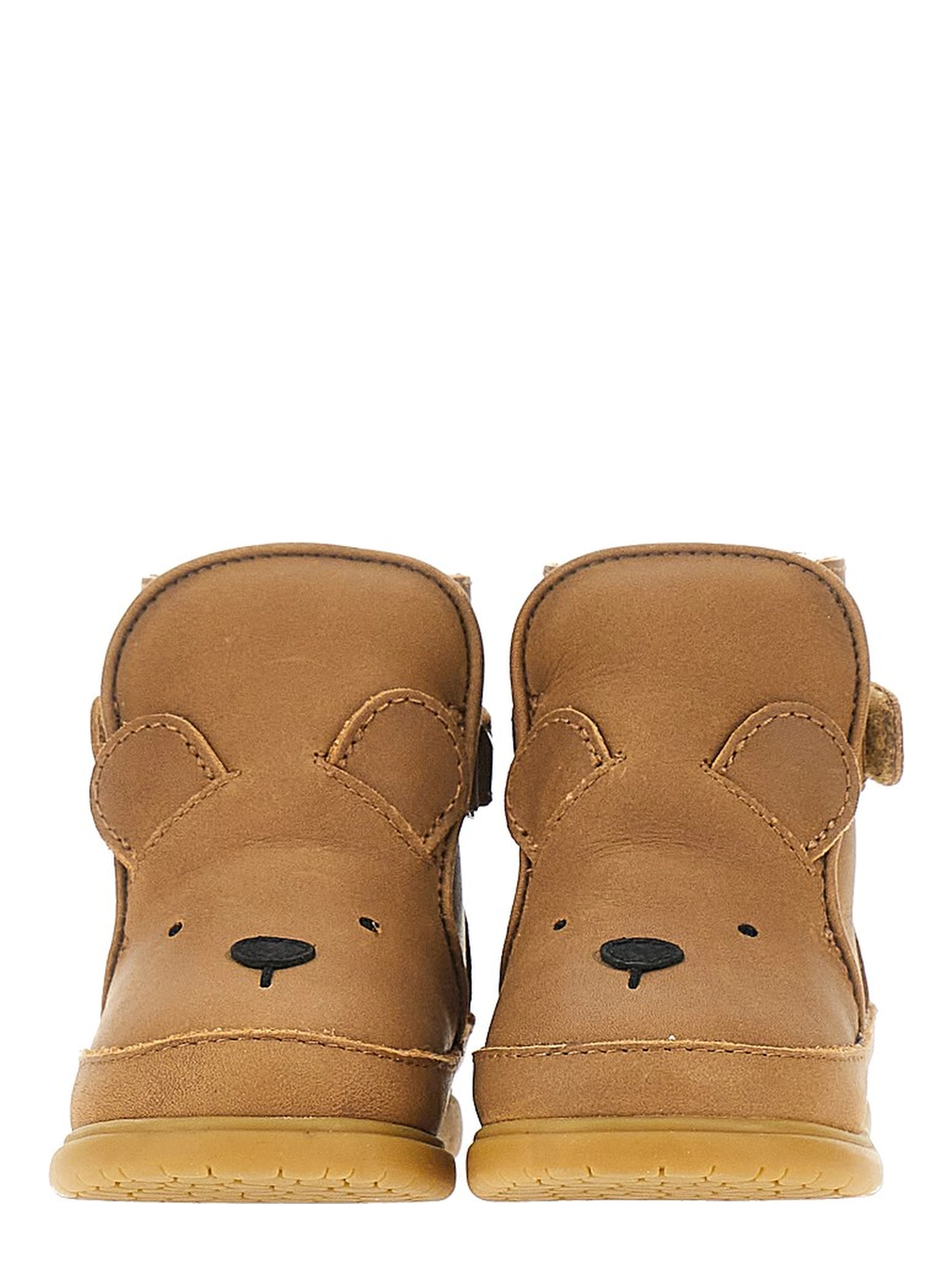 'Bear' leather baby boots