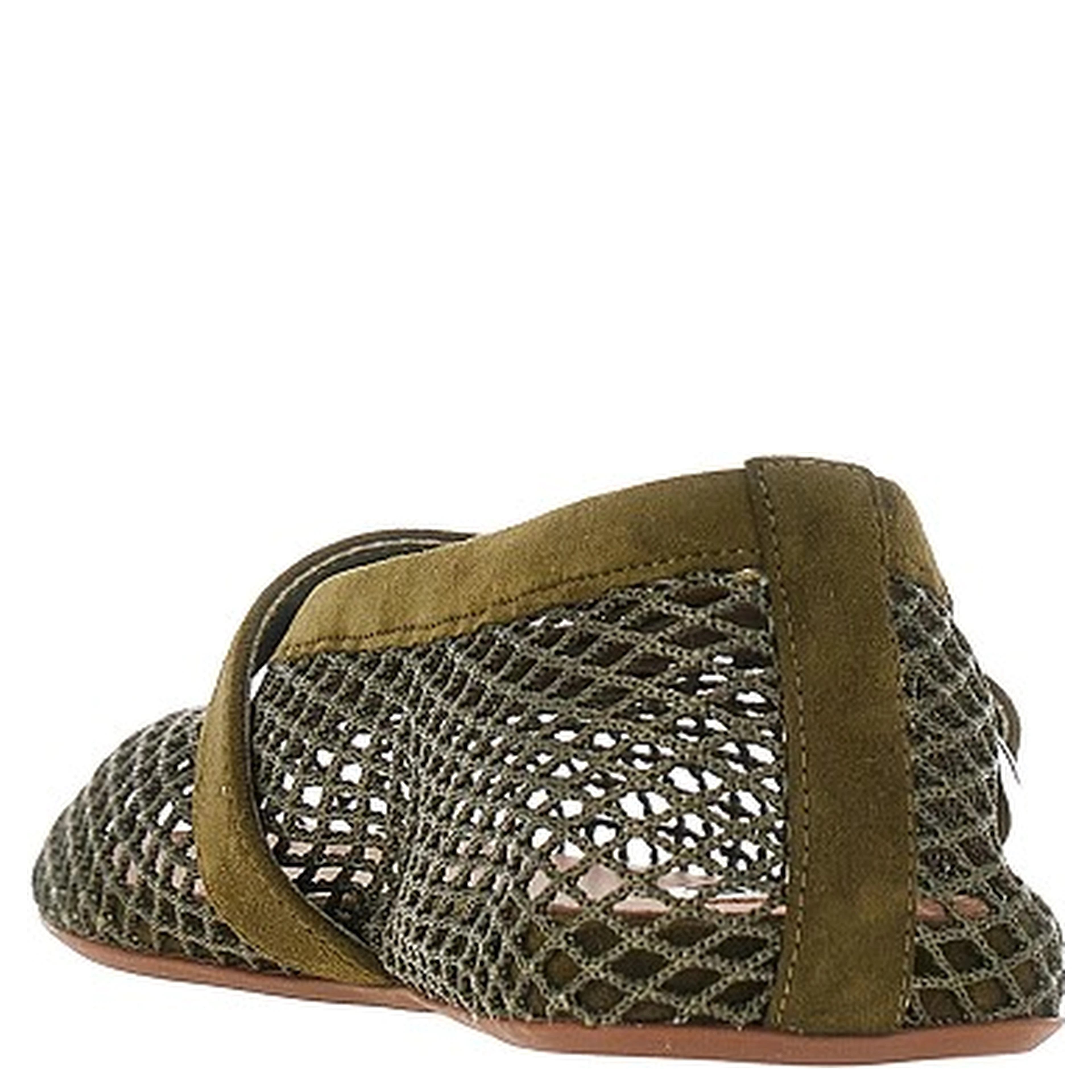 Fishnet ballerina flats