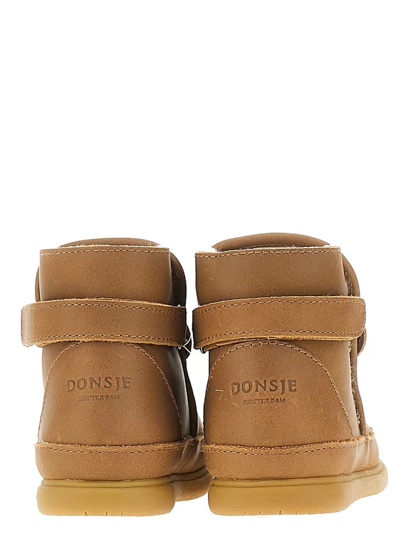 'Bear' leather baby boots
