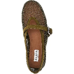 Fishnet ballerina flats