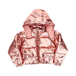 Metallized nylon padded jacket