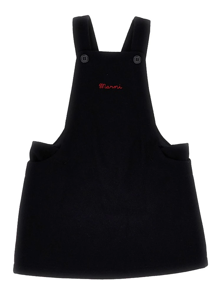 Cloth skirt overalls with logo embroidery