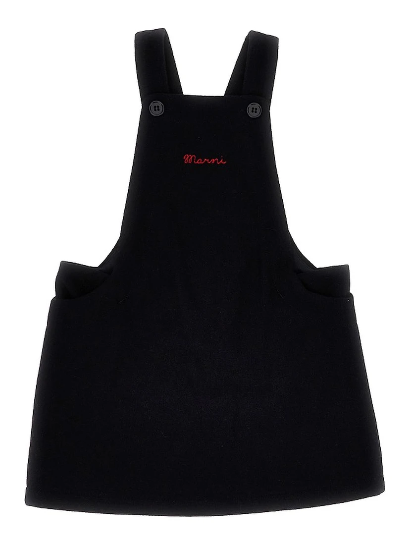 Cloth skirt overalls with logo embroidery