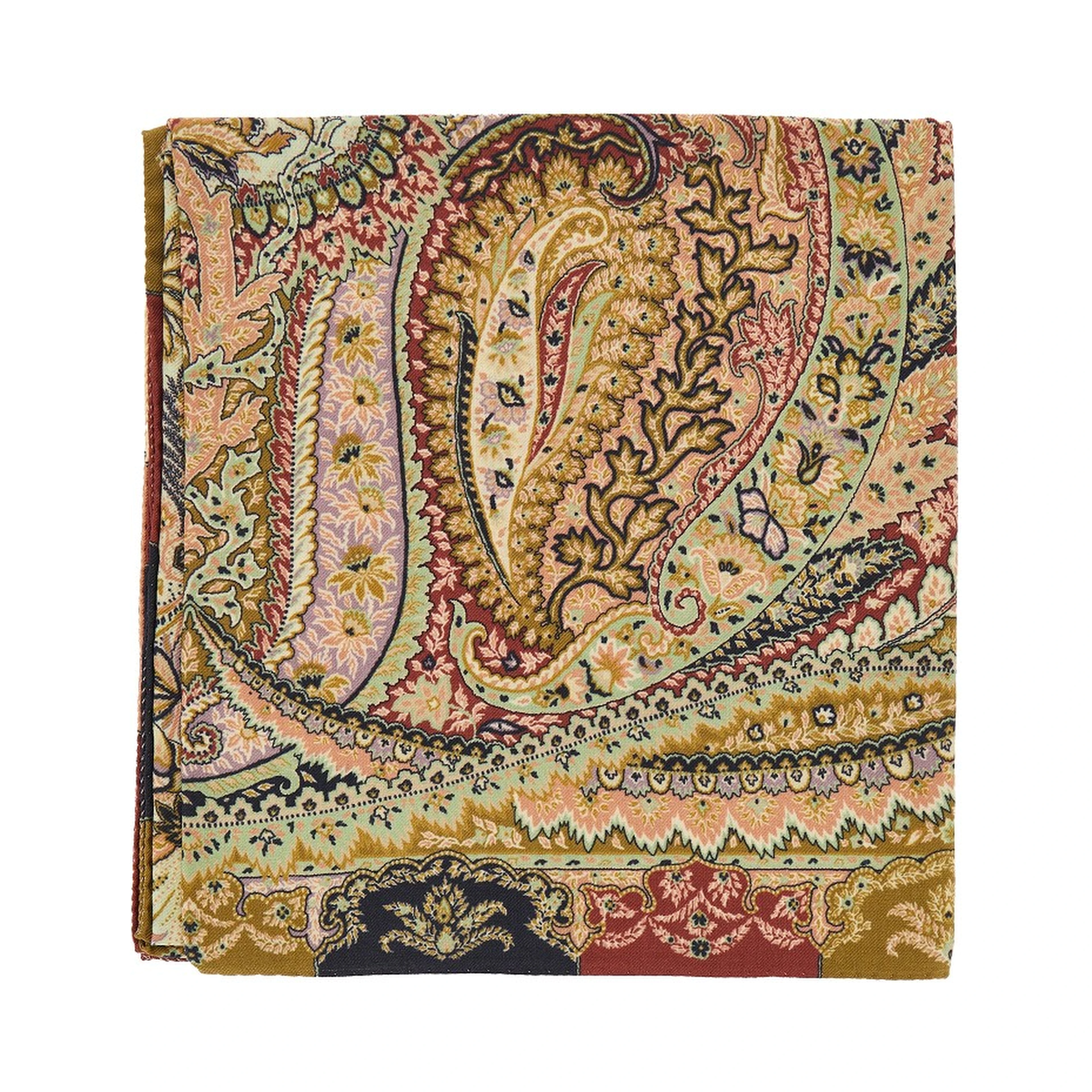Paisley silk and wool shawl