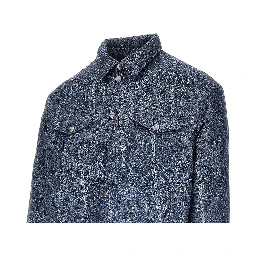 Nylon oveshirt with Paisley print